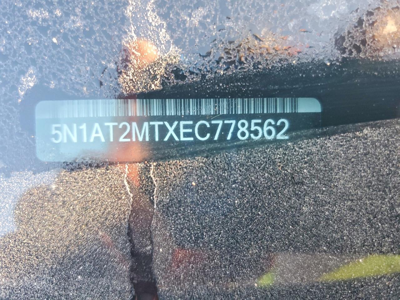 2014 Nissan Rogue Sl Gray vin: 5N1AT2MTXEC778562