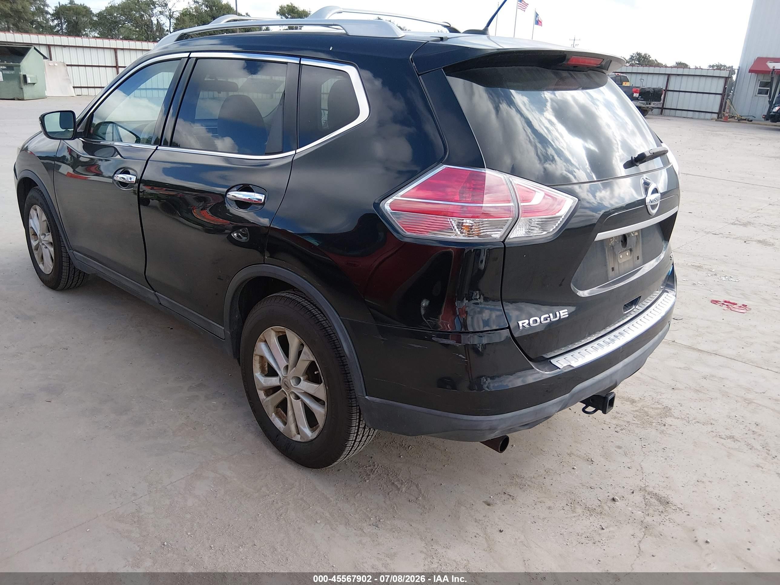 2014 Nissan Rogue S/sl/sv Black vin: 5N1AT2MTXEC791442