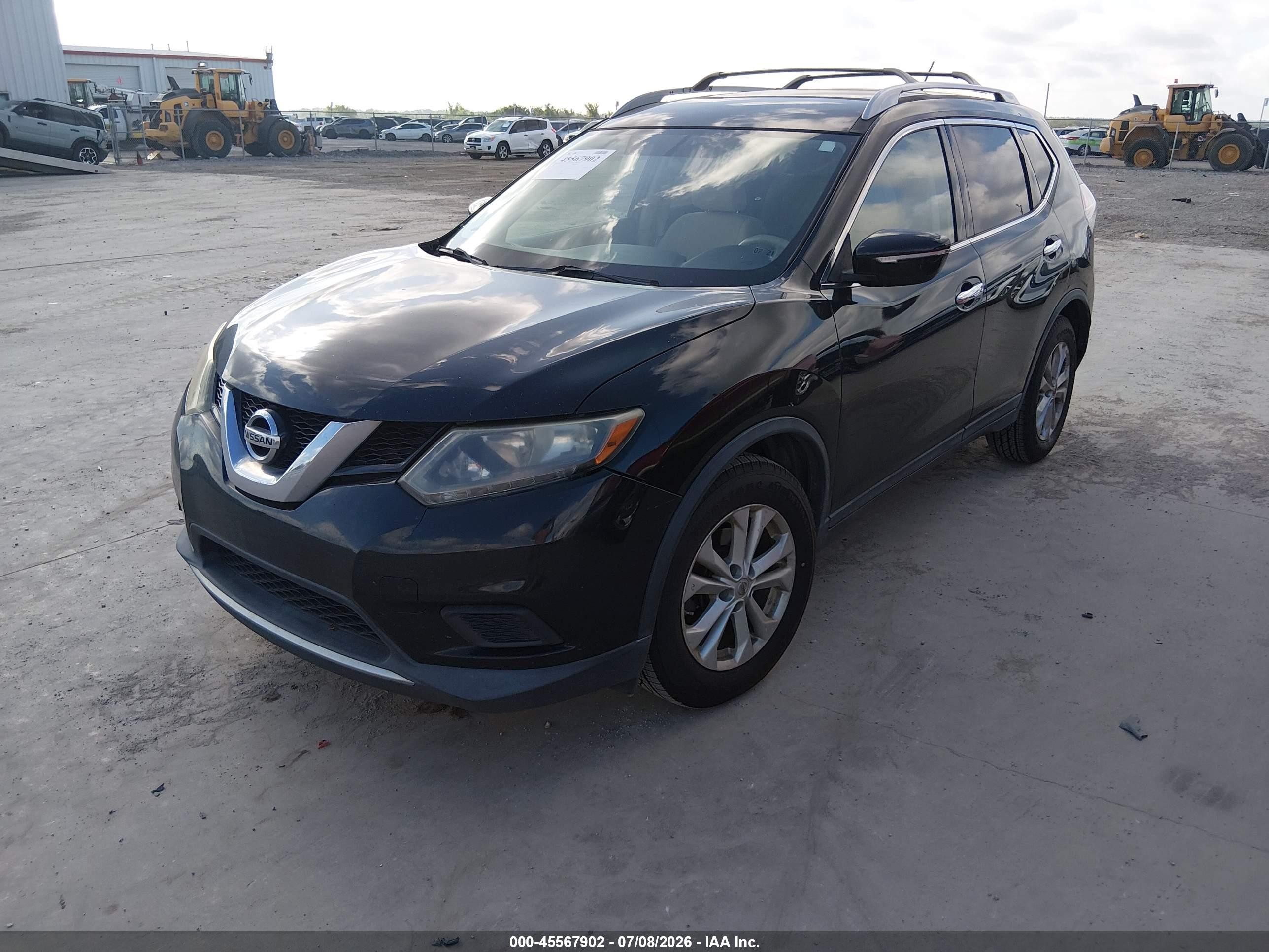 2014 Nissan Rogue S/sl/sv Black vin: 5N1AT2MTXEC791442