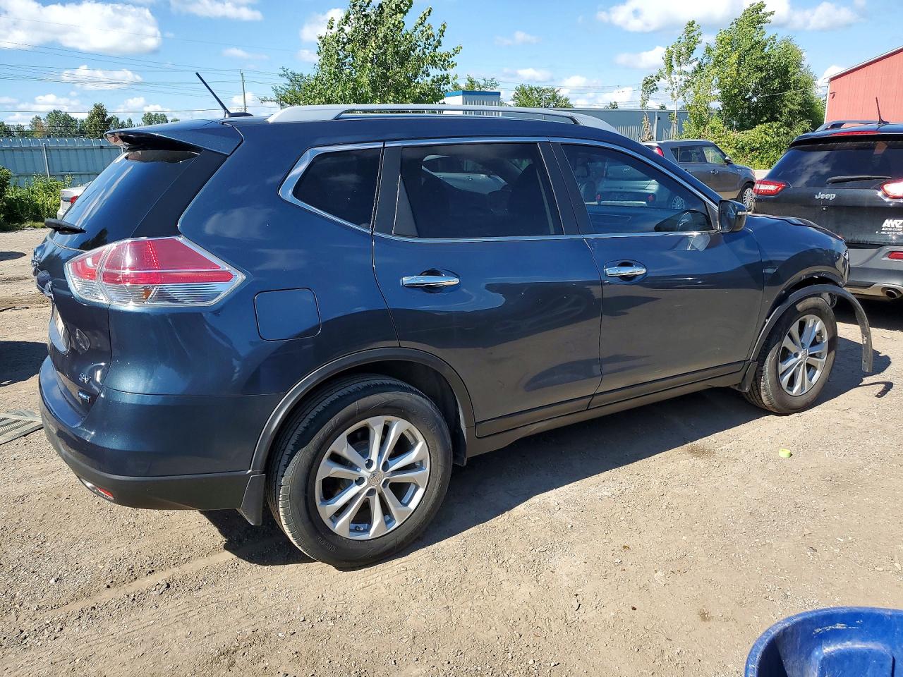 2014 Nissan Rogue S Синий vin: 5N1AT2MTXEC792185