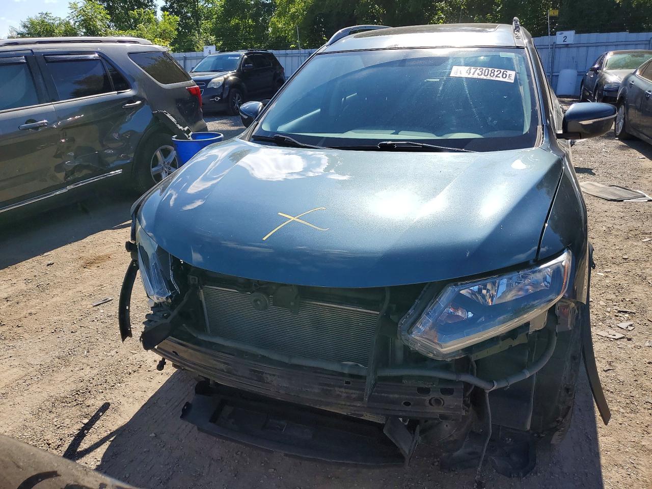 2014 Nissan Rogue S Синий vin: 5N1AT2MTXEC792185