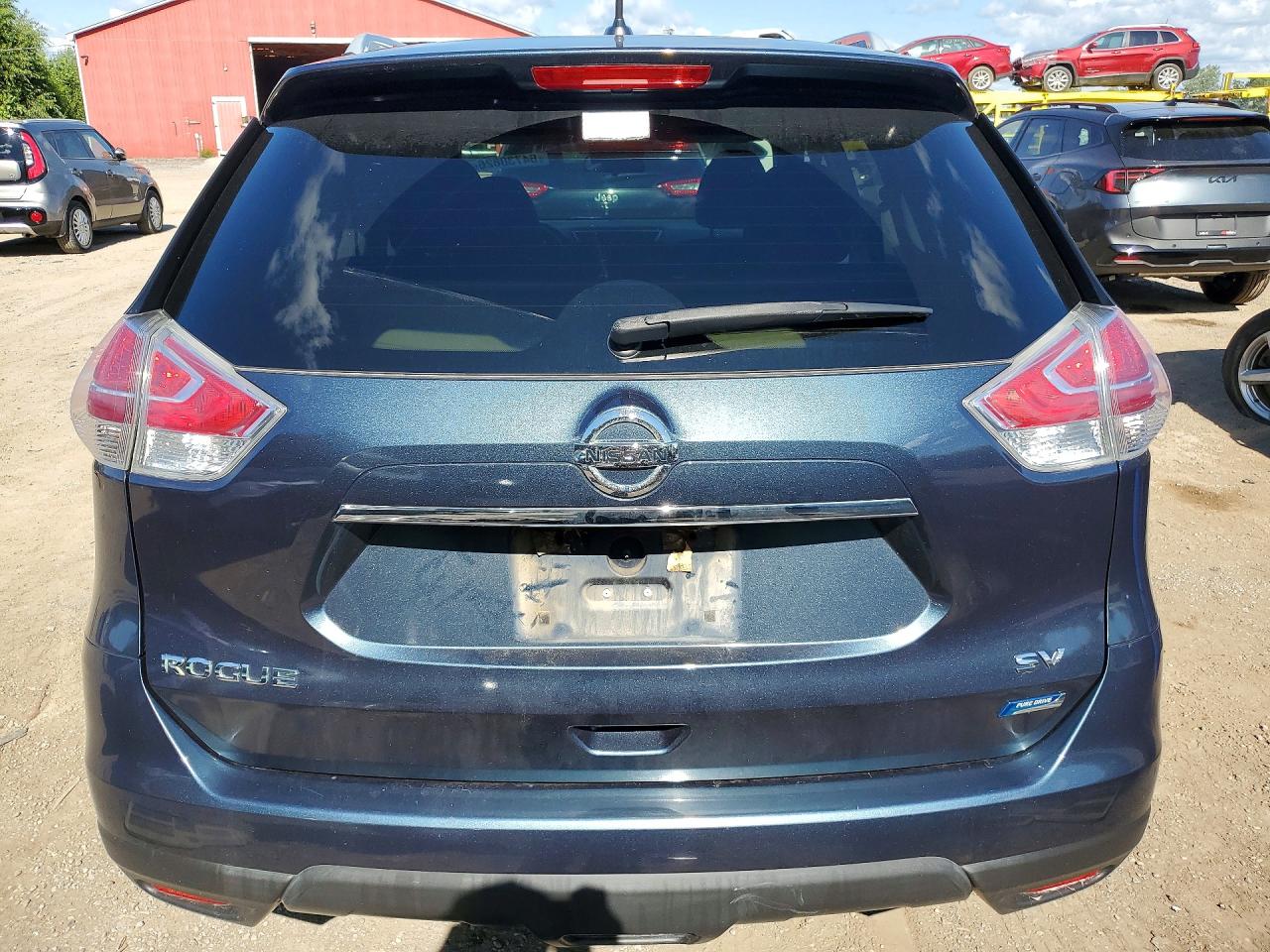 2014 Nissan Rogue S Синий vin: 5N1AT2MTXEC792185