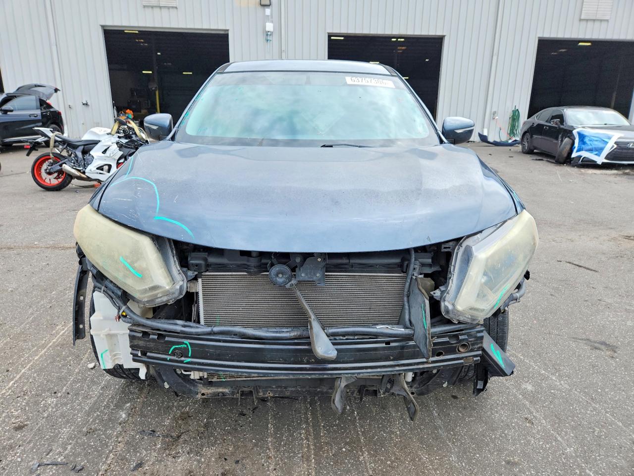 2014 Nissan Rogue S Blue vin: 5N1AT2MTXEC793983