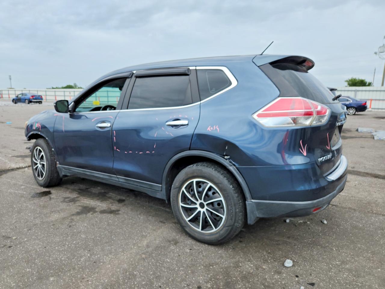 2014 Nissan Rogue S Blue vin: 5N1AT2MTXEC793983