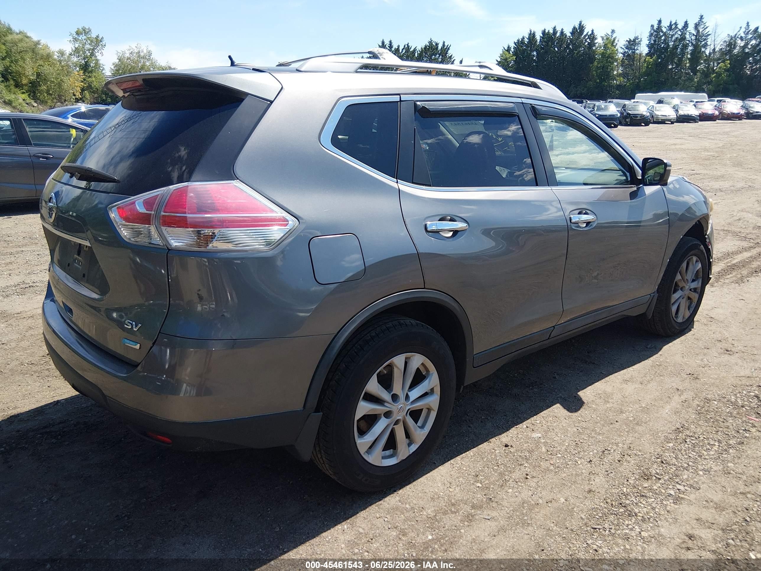 2014 Nissan Rogue Sv Gray vin: 5N1AT2MTXEC810345