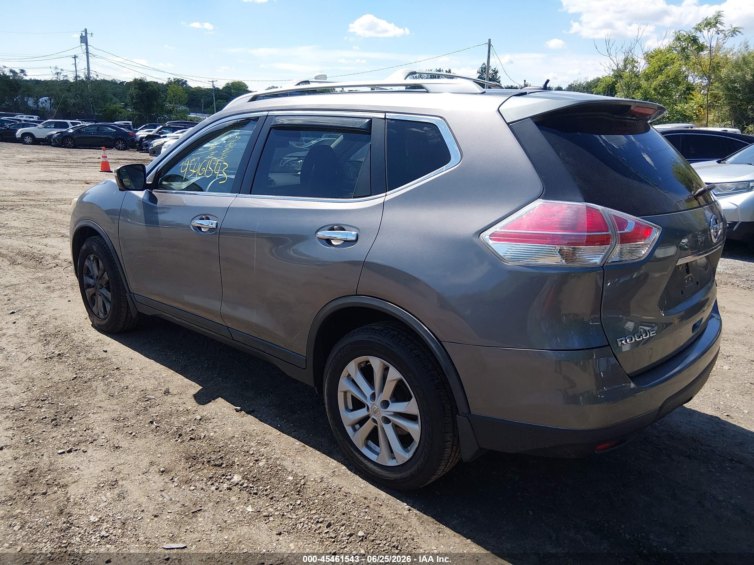 2014 Nissan Rogue Sv Gray vin: 5N1AT2MTXEC810345