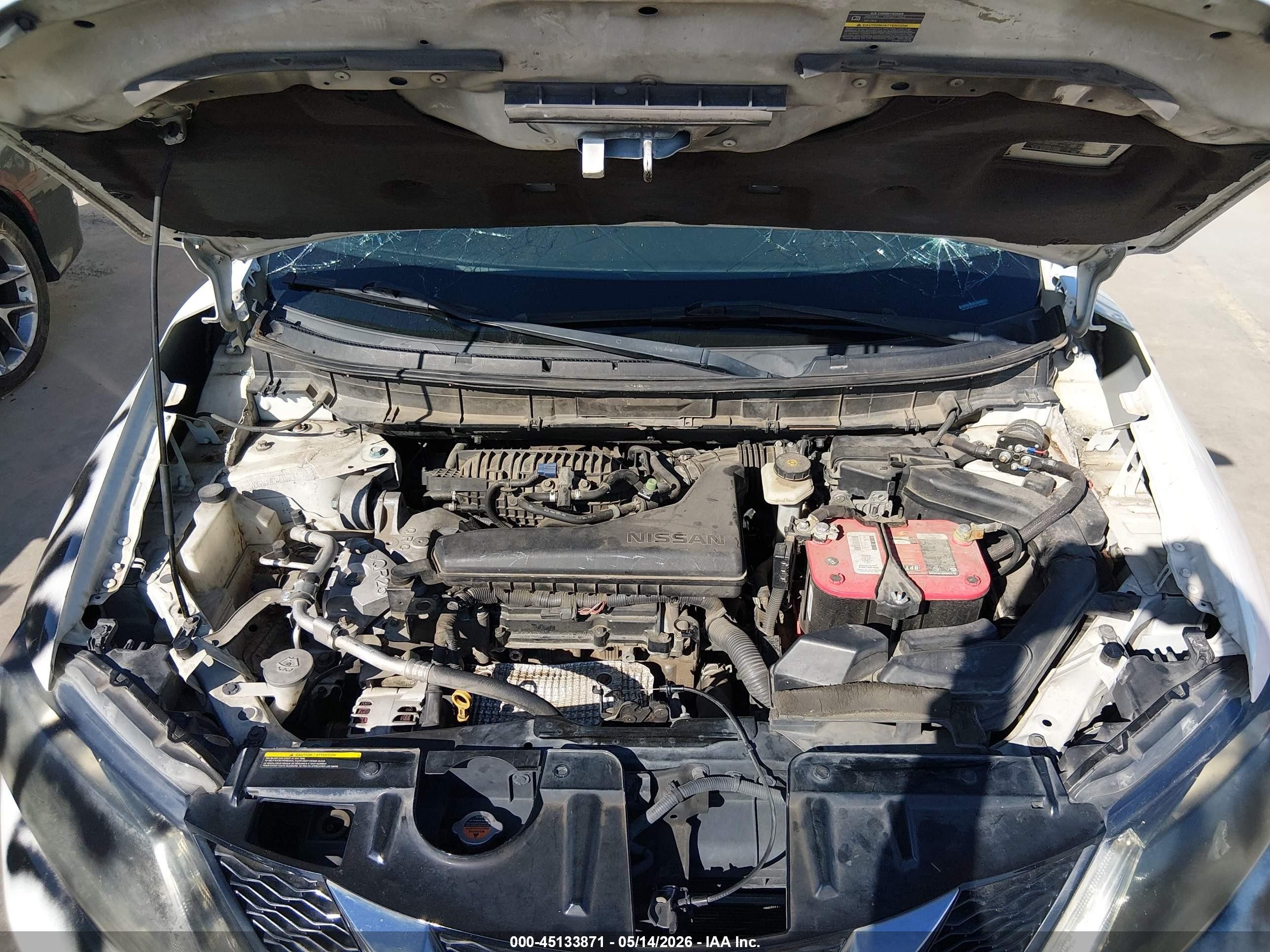 2014 Nissan Rogue Sv White vin: 5N1AT2MTXEC815092
