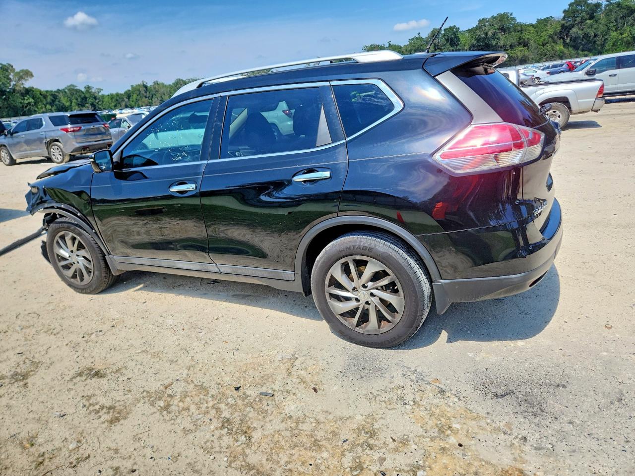 2014 Nissan Rogue Sl Black vin: 5N1AT2MTXEC833088