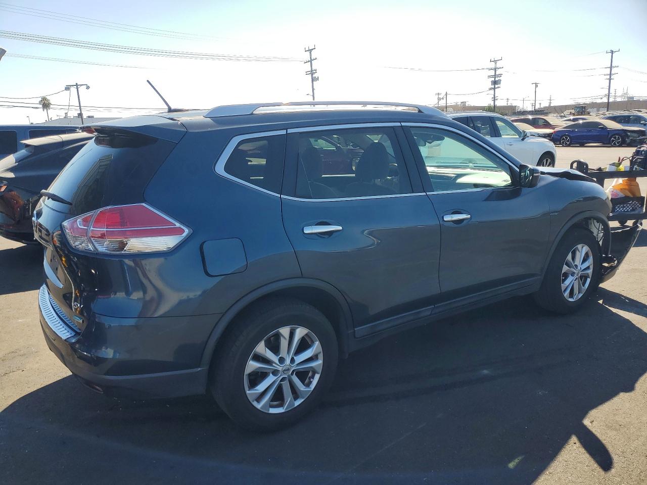 2014 Nissan Rogue Sv Blue vin: 5N1AT2MTXEC839862
