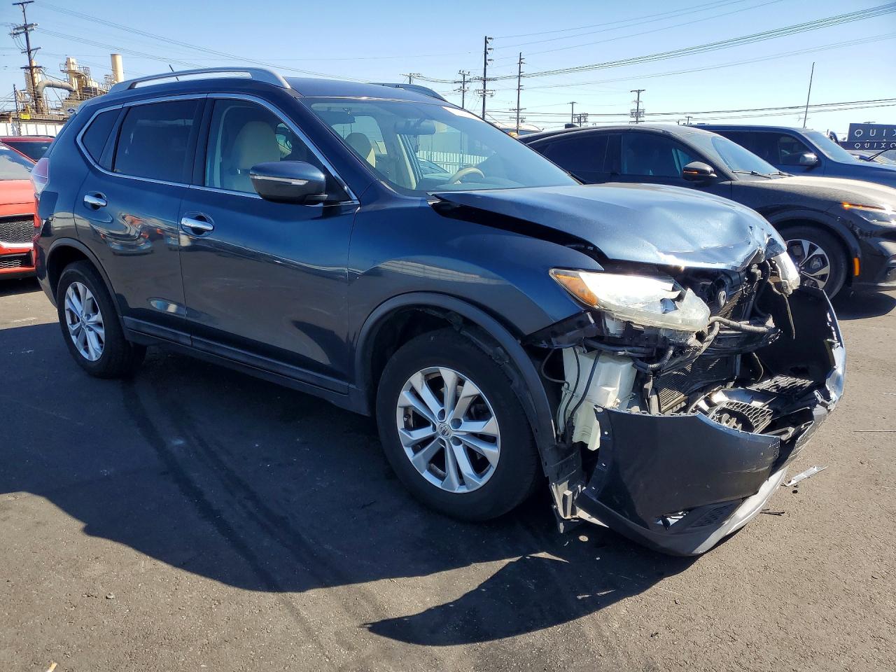 2014 Nissan Rogue Sv Blue vin: 5N1AT2MTXEC839862