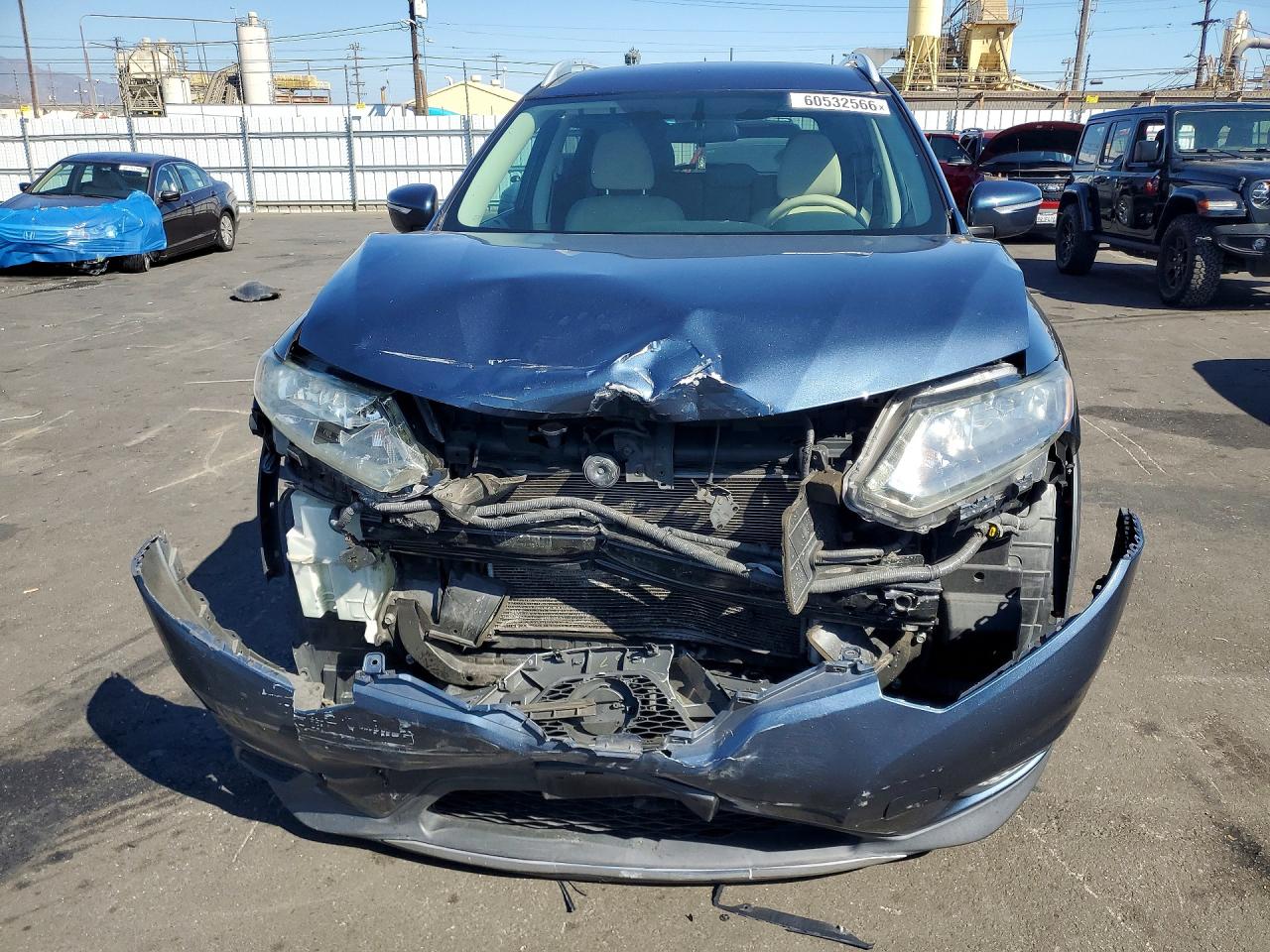 2014 Nissan Rogue Sv Blue vin: 5N1AT2MTXEC839862