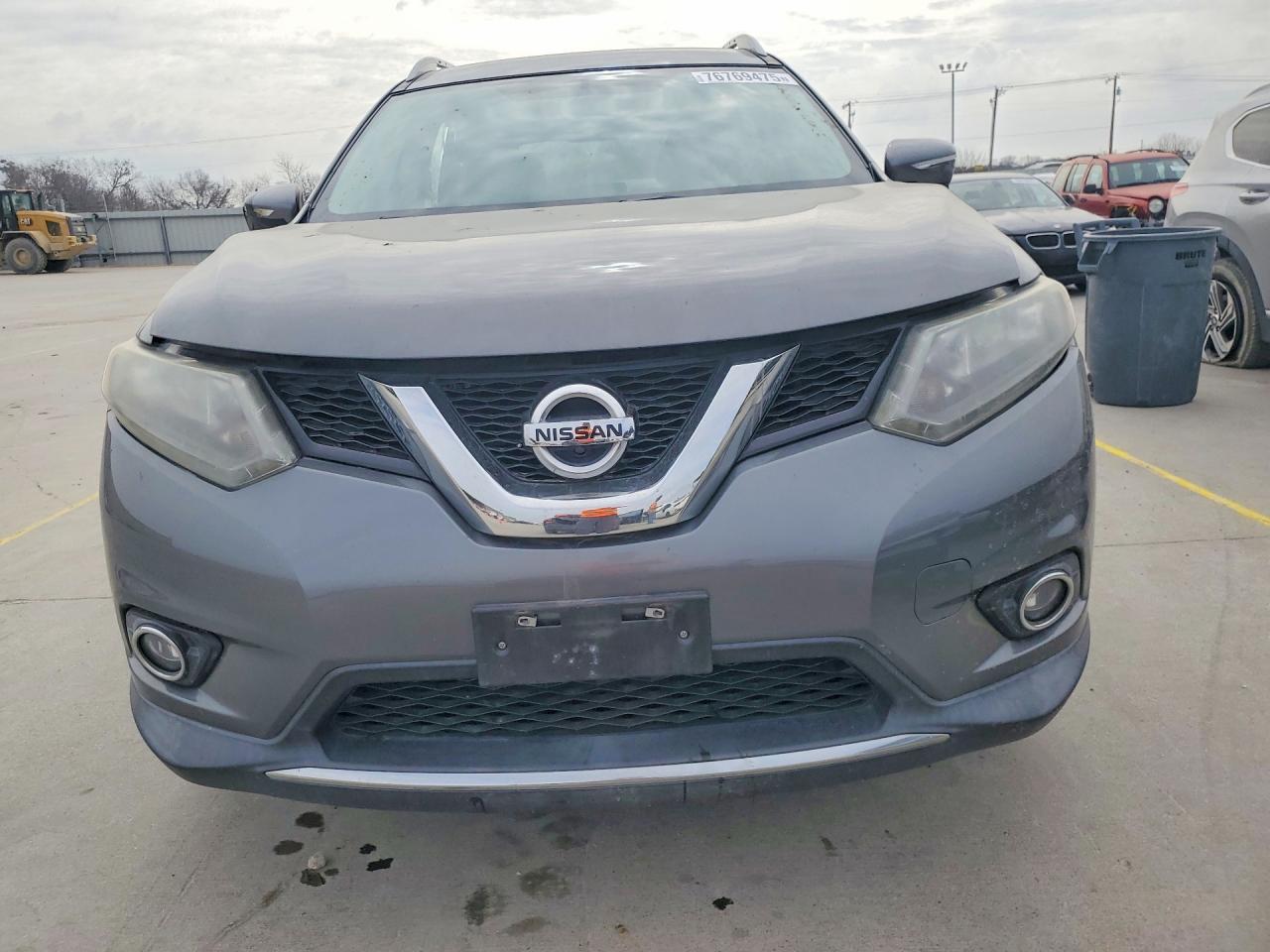 2014 Nissan Rogue Sl Gray vin: 5N1AT2MTXEC842714