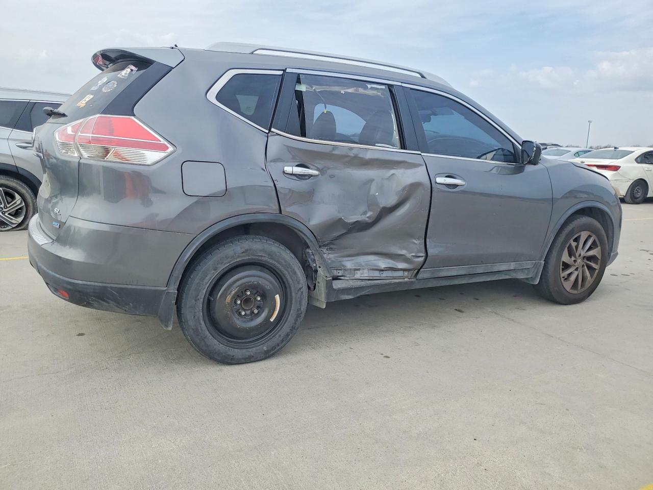 2014 Nissan Rogue Sl Gray vin: 5N1AT2MTXEC842714