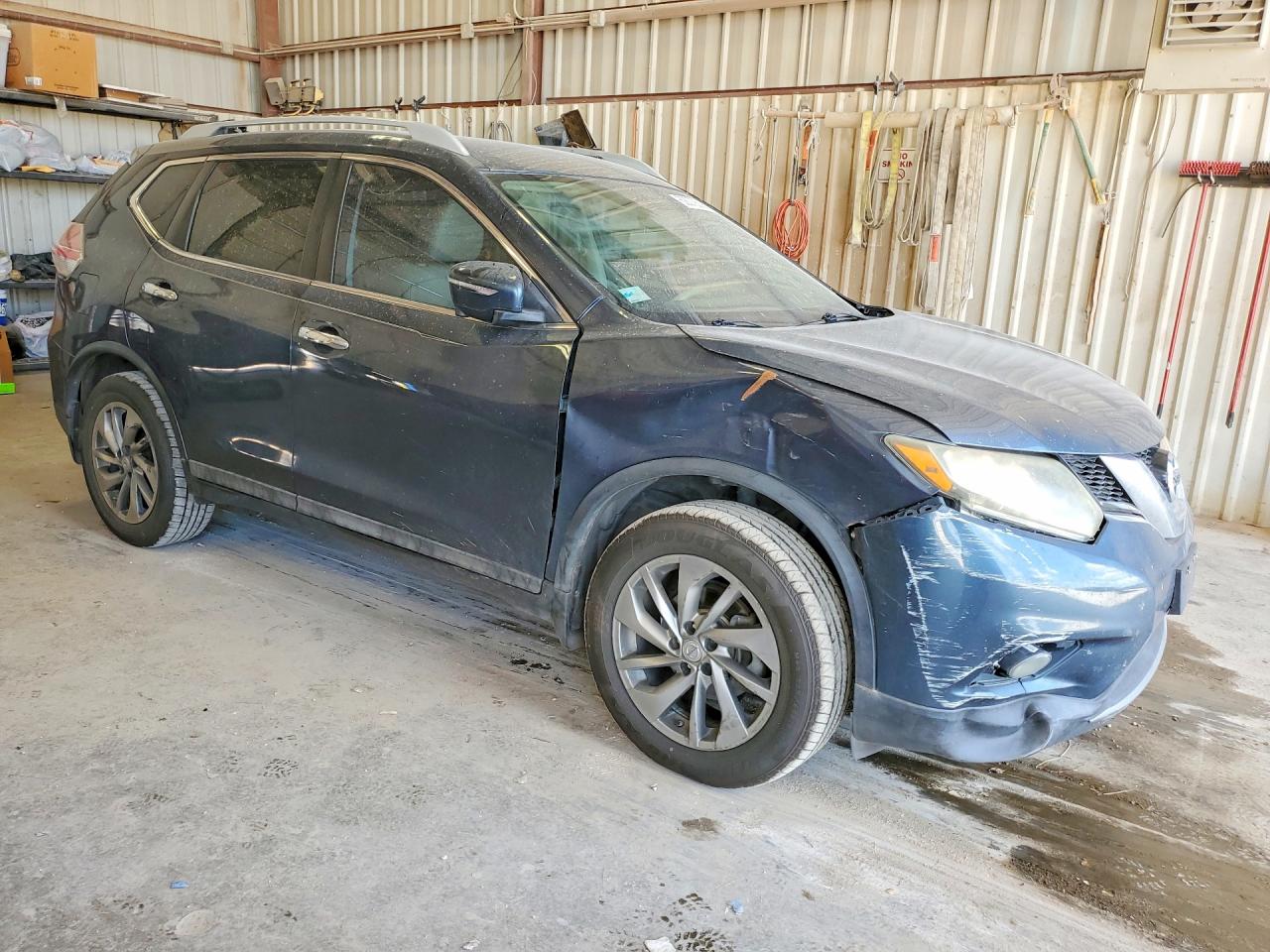 2014 Nissan Rogue Sl Gray vin: 5N1AT2MTXEC858847