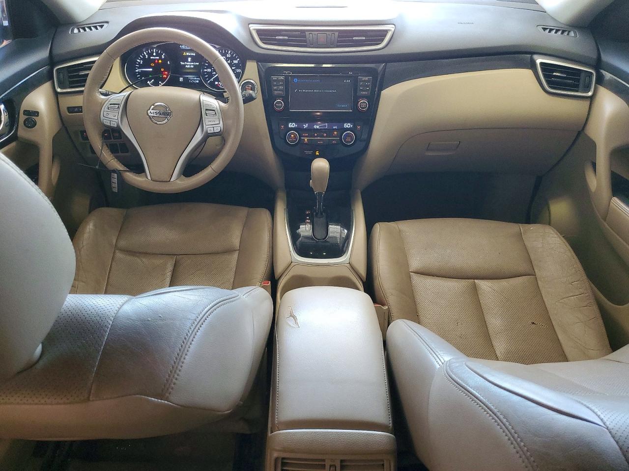 2014 Nissan Rogue Sl Gray vin: 5N1AT2MTXEC858847