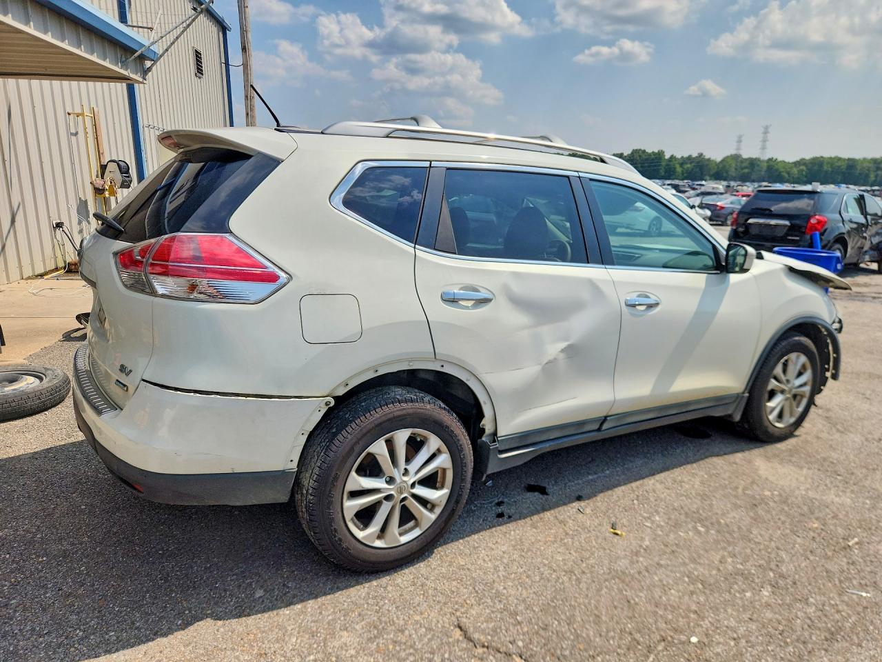 2014 Nissan Rogue Sv White vin: 5N1AT2MTXEC859688