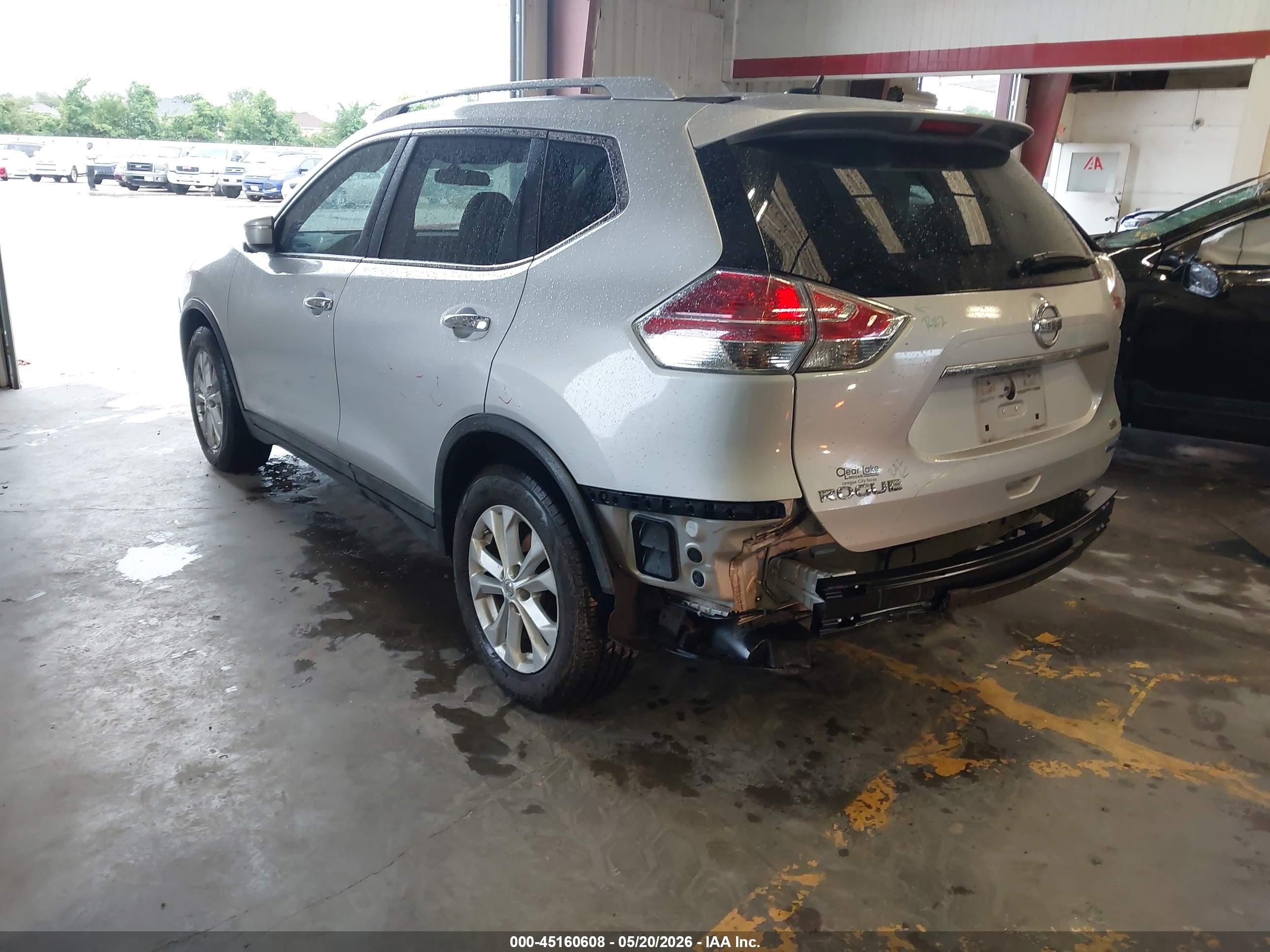 2014 Nissan Rogue Sv Silver vin: 5N1AT2MTXEC865362