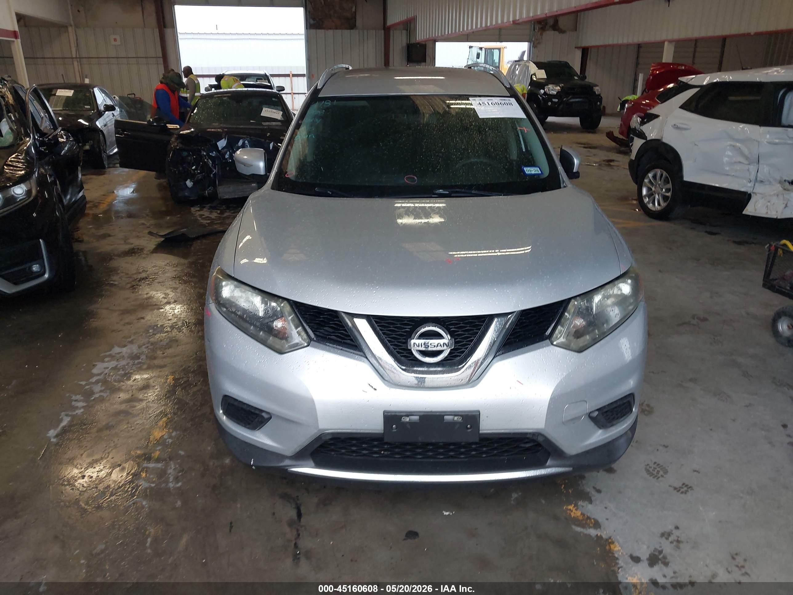 2014 Nissan Rogue Sv Silver vin: 5N1AT2MTXEC865362