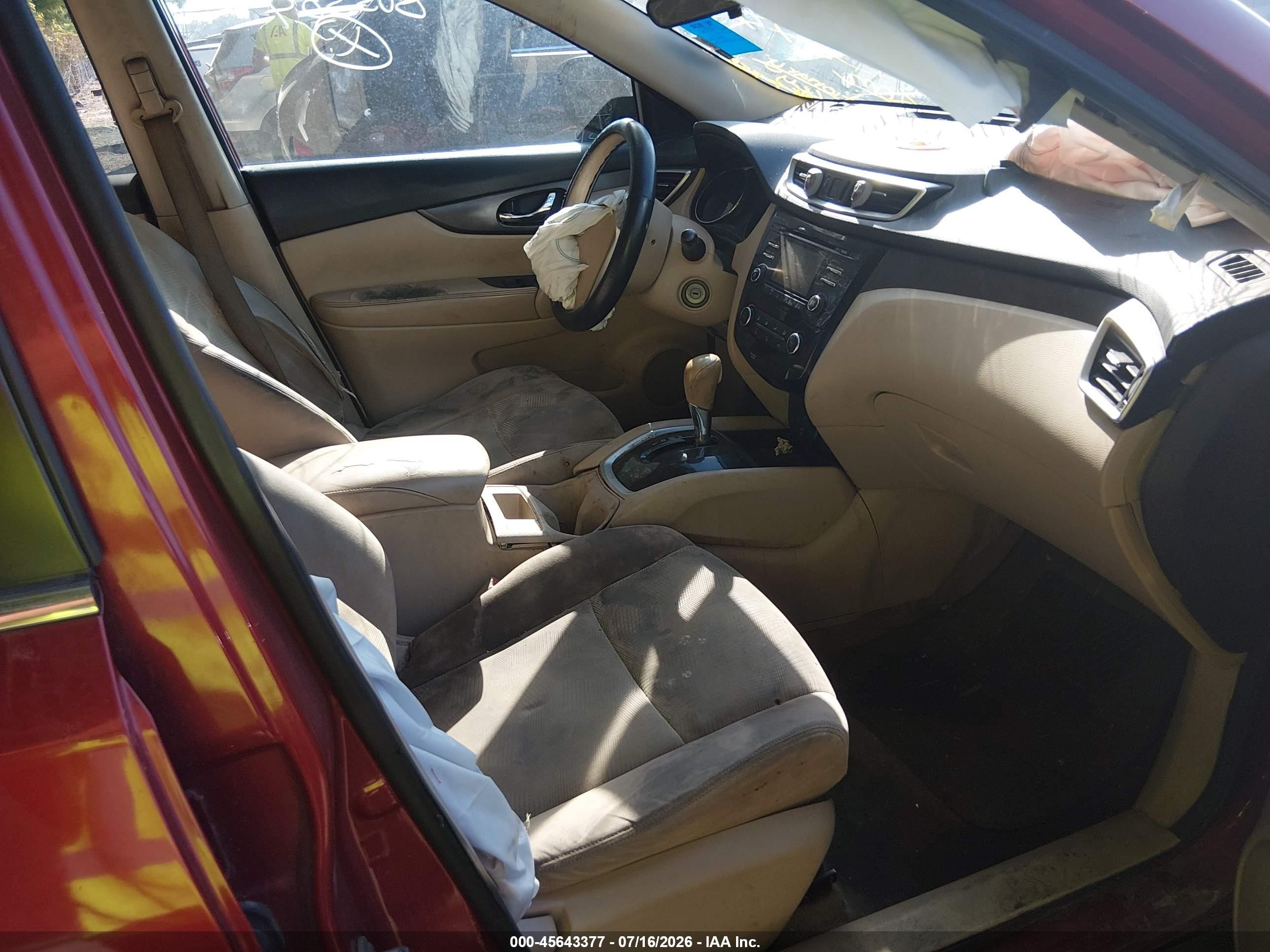 2014 Nissan Rogue S Red vin: 5N1AT2MTXEC865569