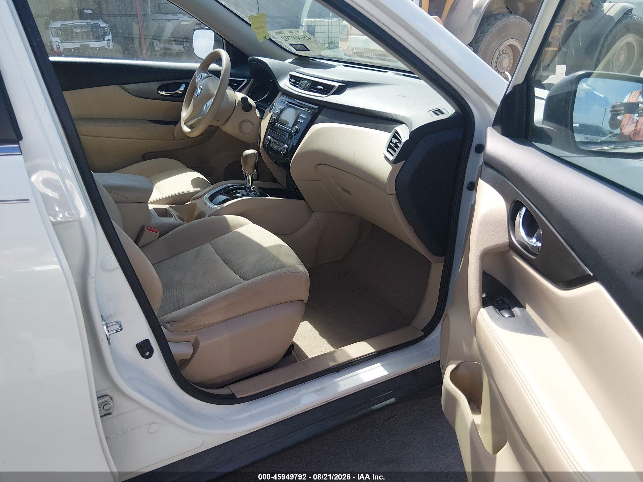 2014 Nissan Rogue Sv White vin: 5N1AT2MTXEC866690