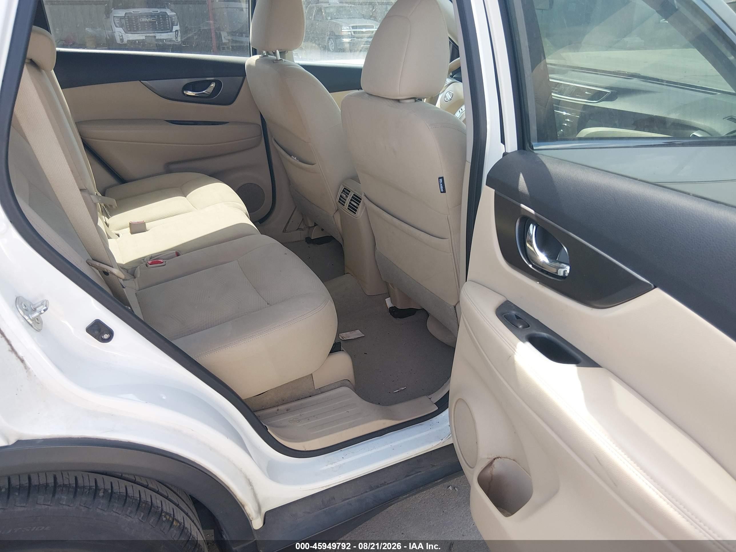 2014 Nissan Rogue Sv White vin: 5N1AT2MTXEC866690