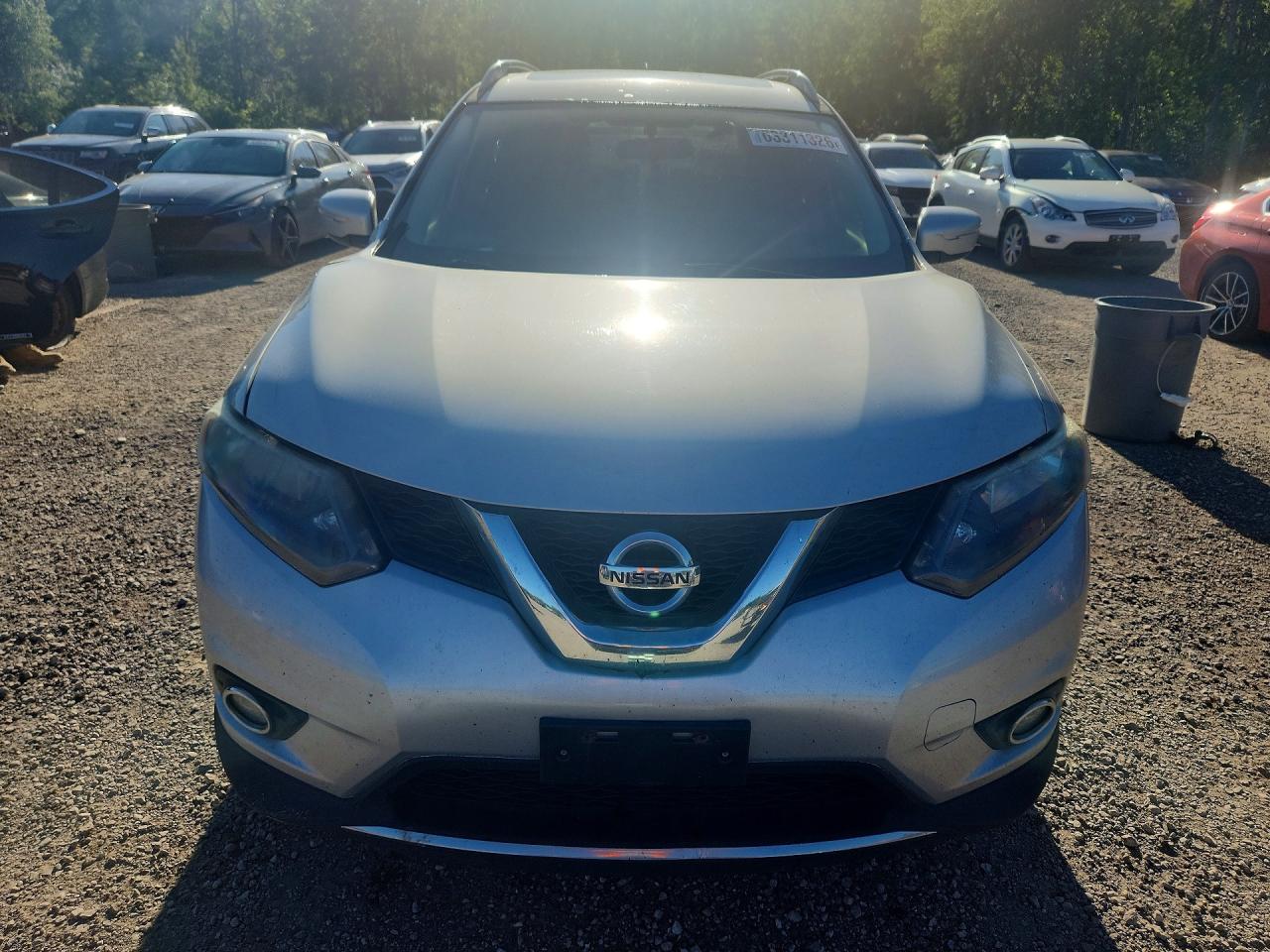 2015 Nissan Rogue S Silver vin: 5N1AT2MTXFC753792