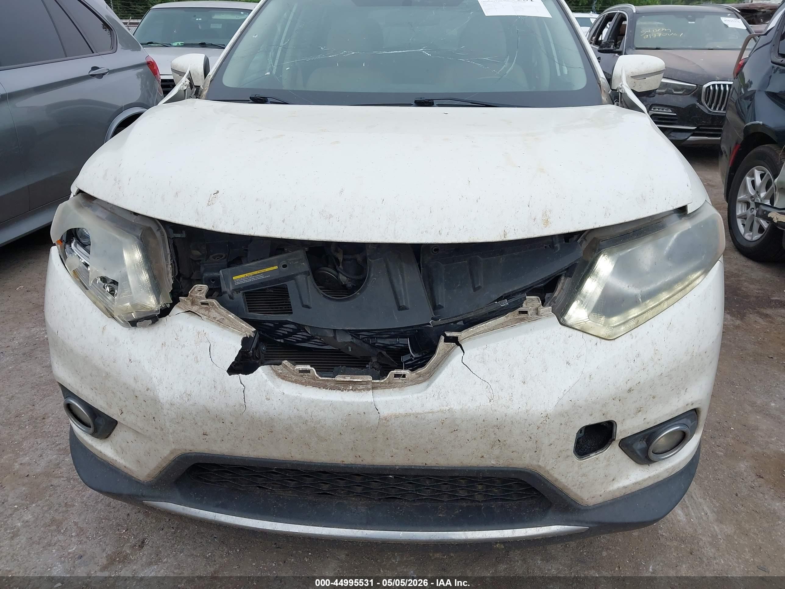 2015 Nissan Rogue Sl White vin: 5N1AT2MTXFC754005