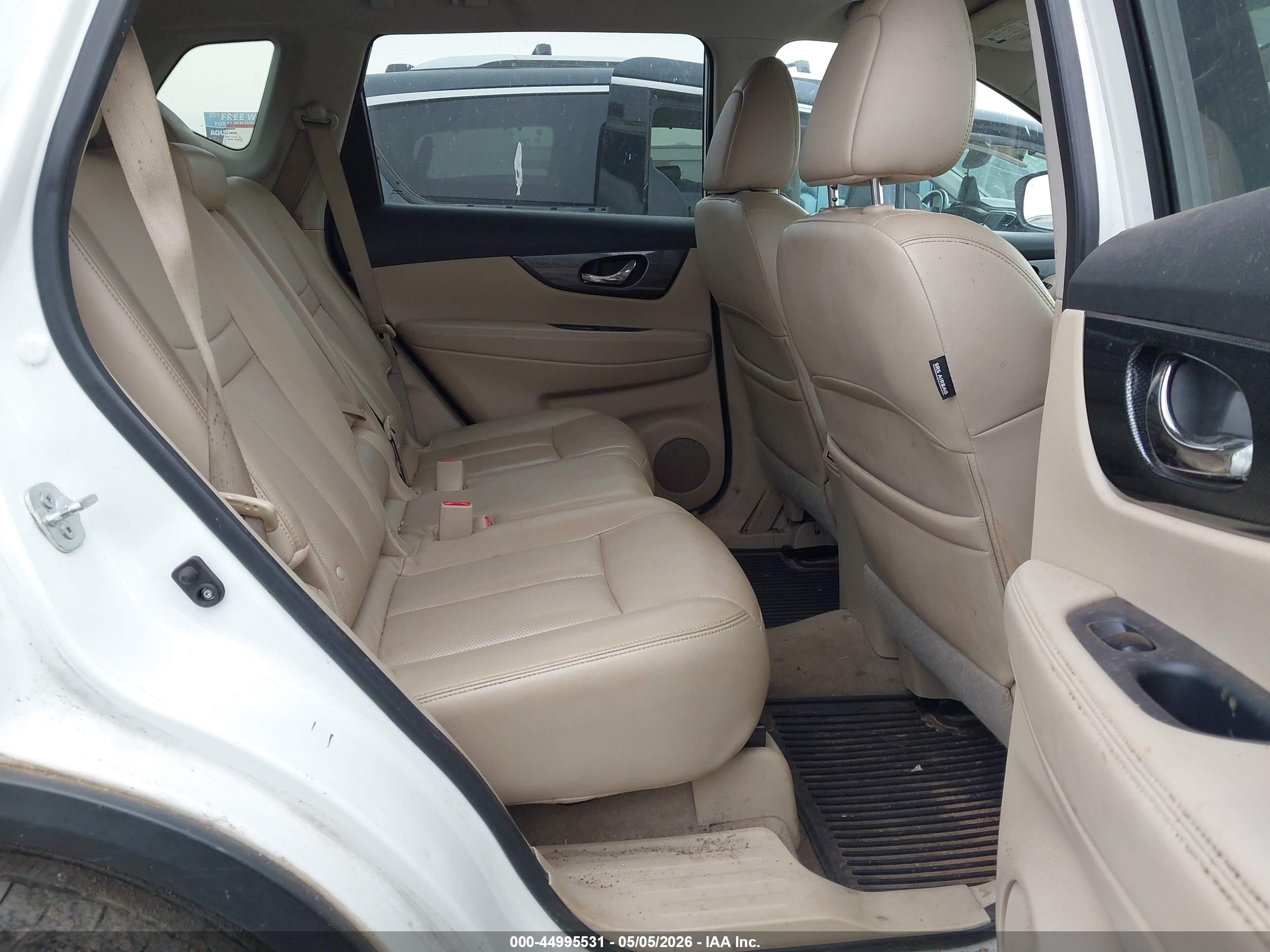 2015 Nissan Rogue Sl White vin: 5N1AT2MTXFC754005