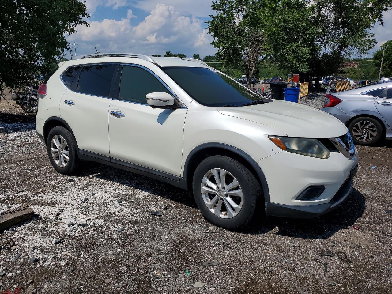 2015 Nissan Rogue Sv White vin: 5N1AT2MTXFC759169