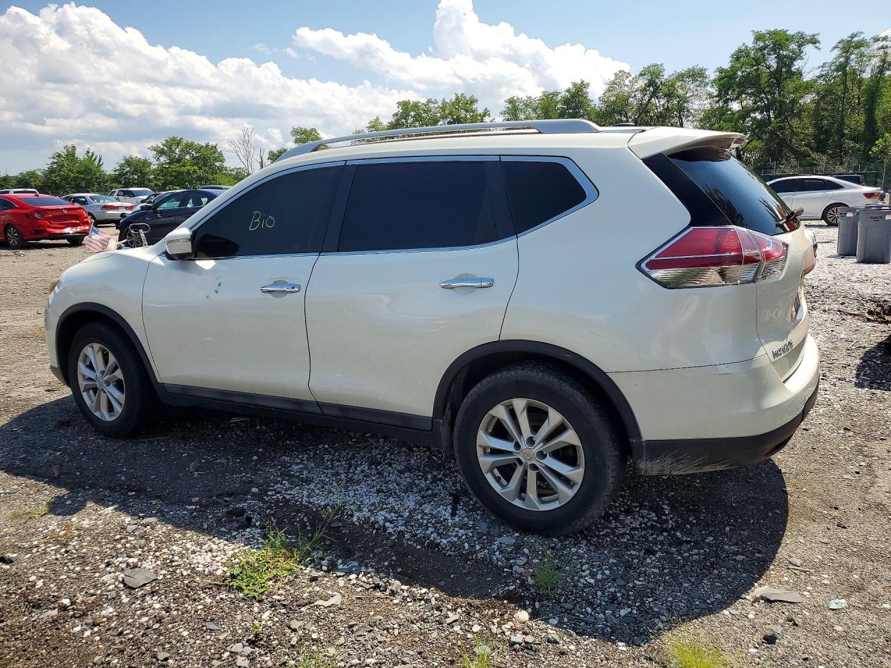 2015 Nissan Rogue Sv White vin: 5N1AT2MTXFC759169