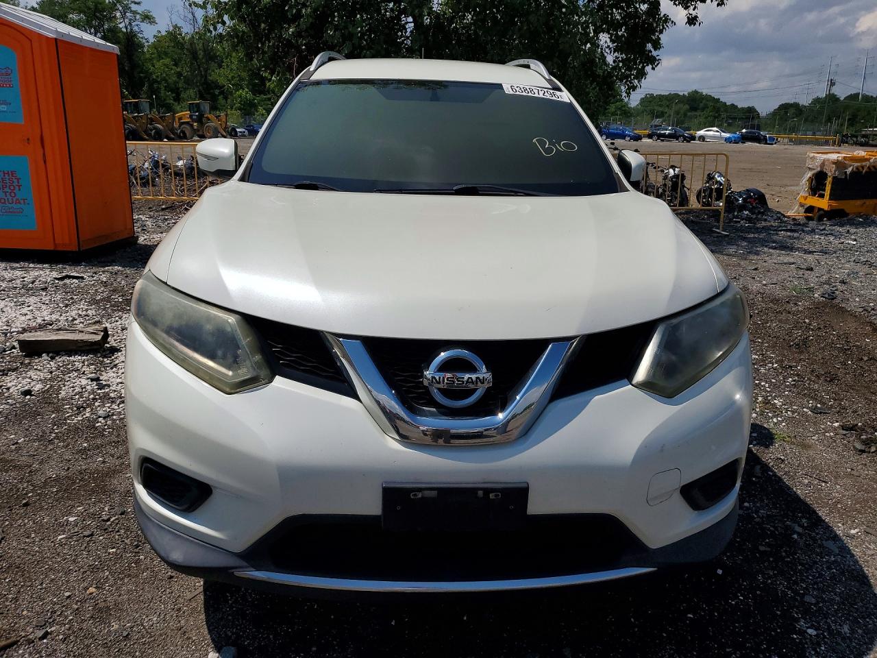 2015 Nissan Rogue Sv White vin: 5N1AT2MTXFC759169