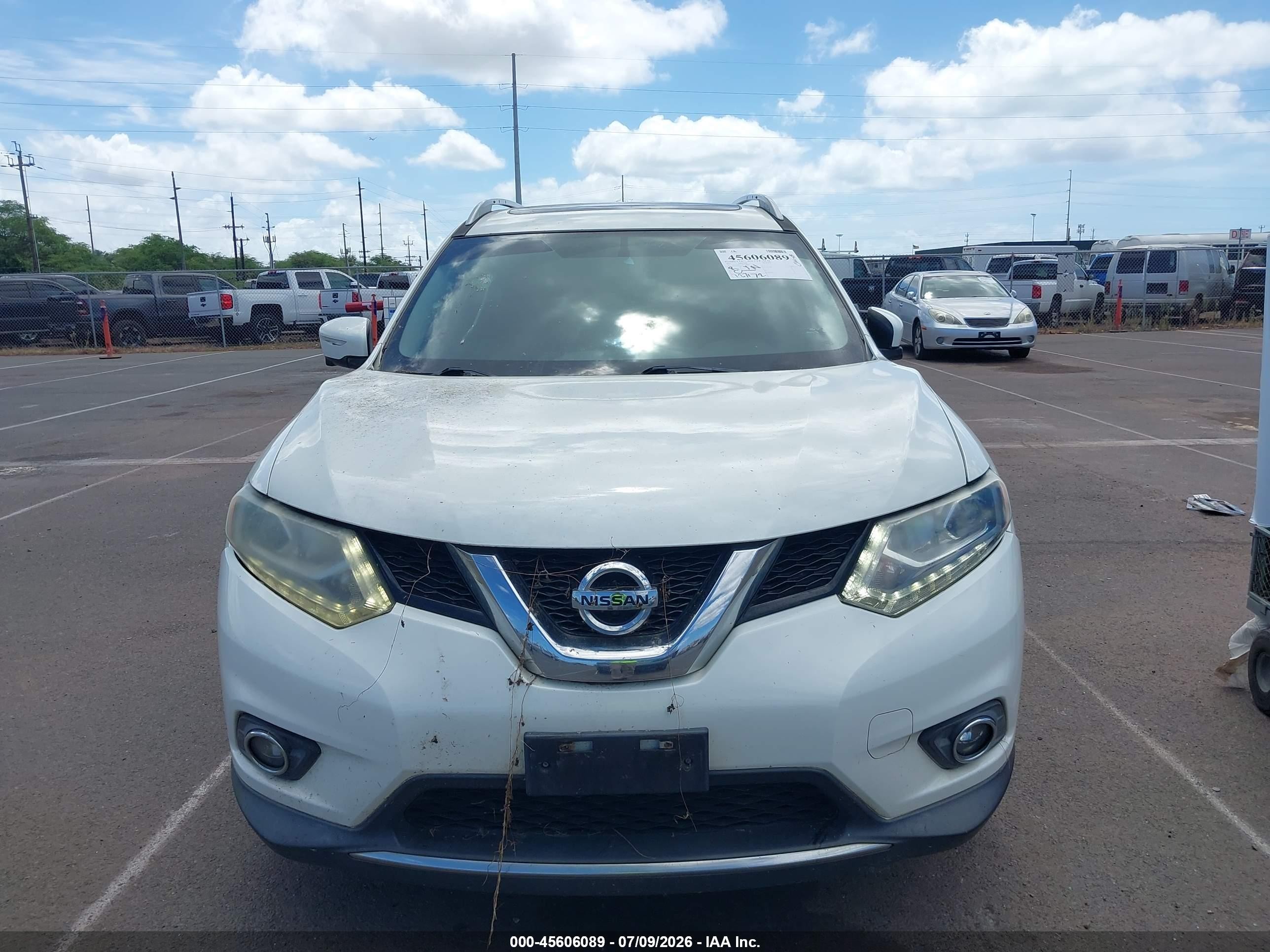 2015 Nissan Rogue Sl Белый vin: 5N1AT2MTXFC790633