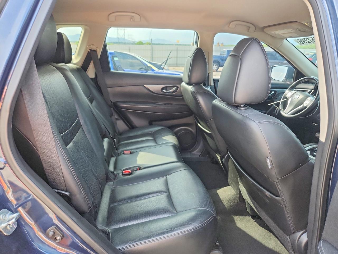 2015 Nissan Rogue Sl Blue vin: 5N1AT2MTXFC804787