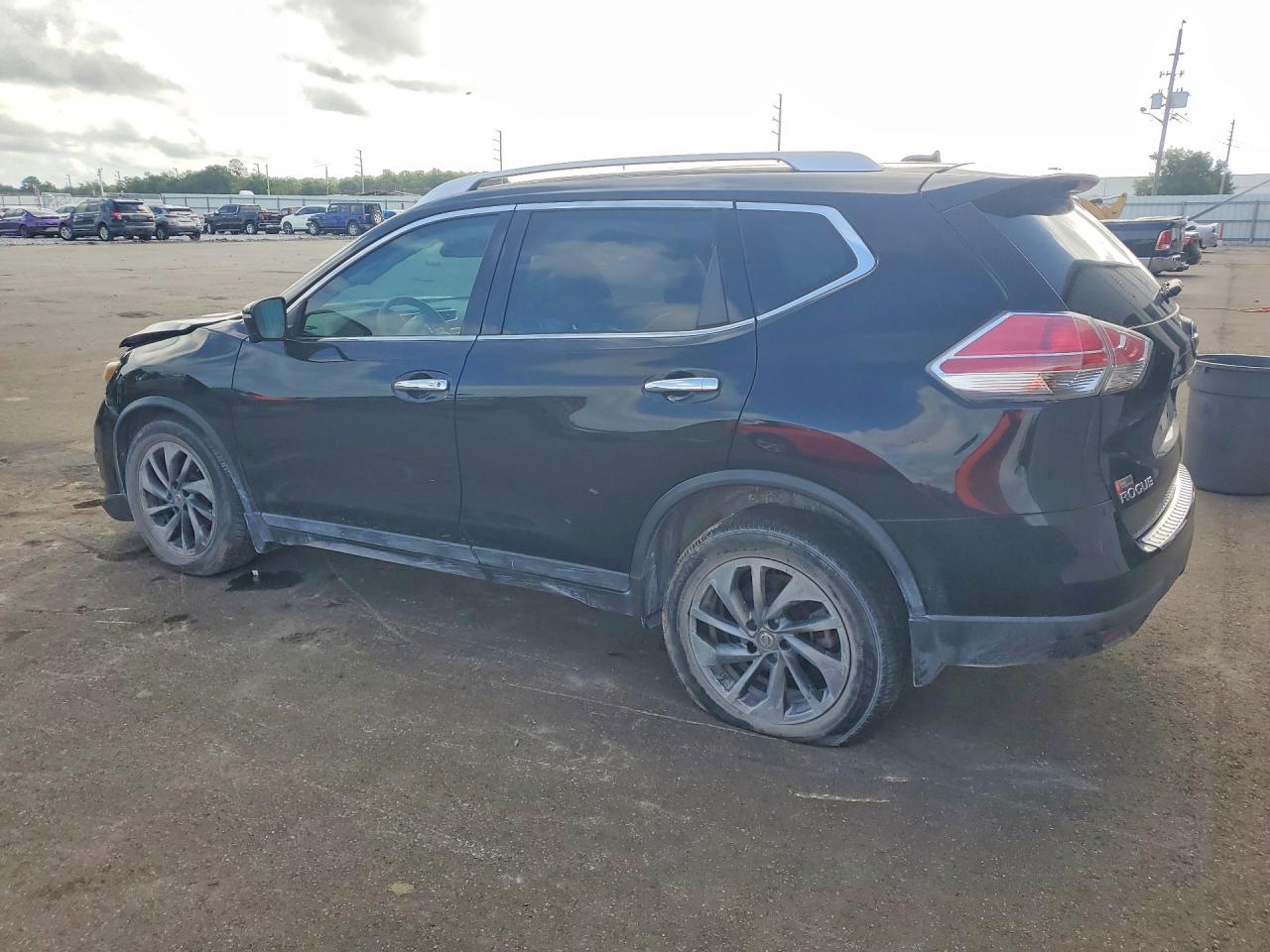 2015 Nissan Rogue Sl Black vin: 5N1AT2MTXFC823968