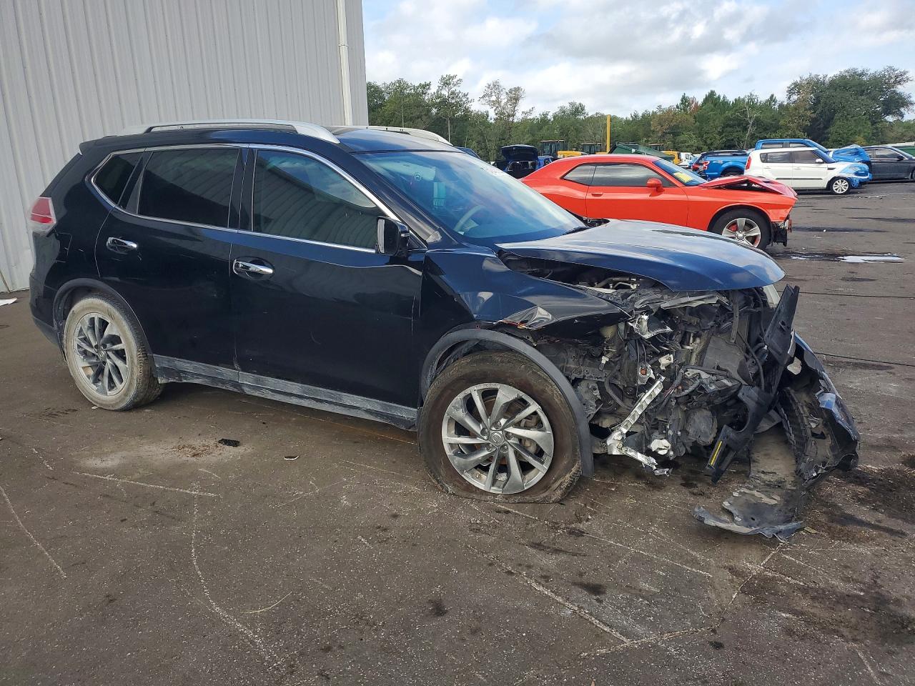 2015 Nissan Rogue Sl Black vin: 5N1AT2MTXFC823968