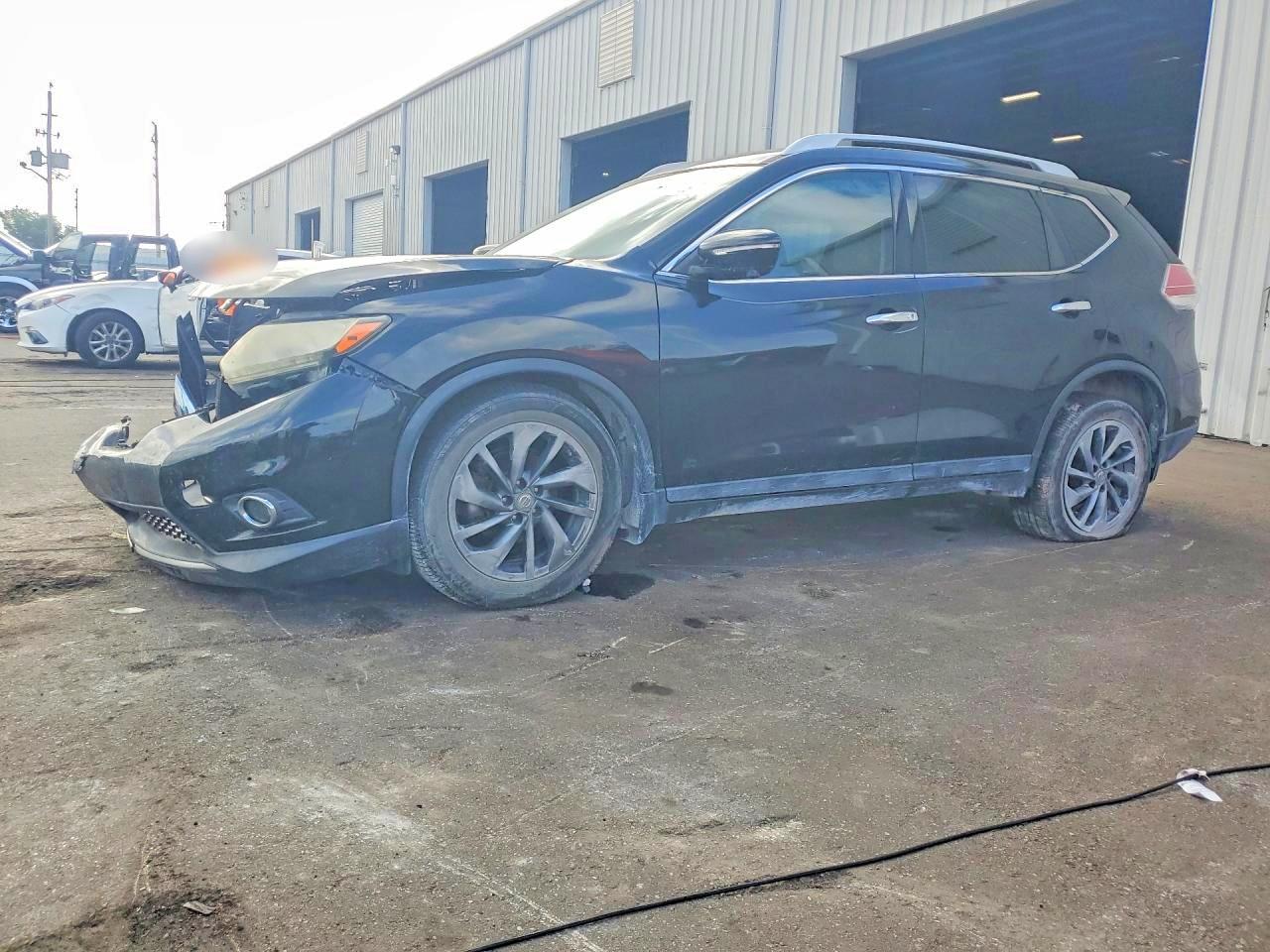 2015 Nissan Rogue Sl Black vin: 5N1AT2MTXFC823968