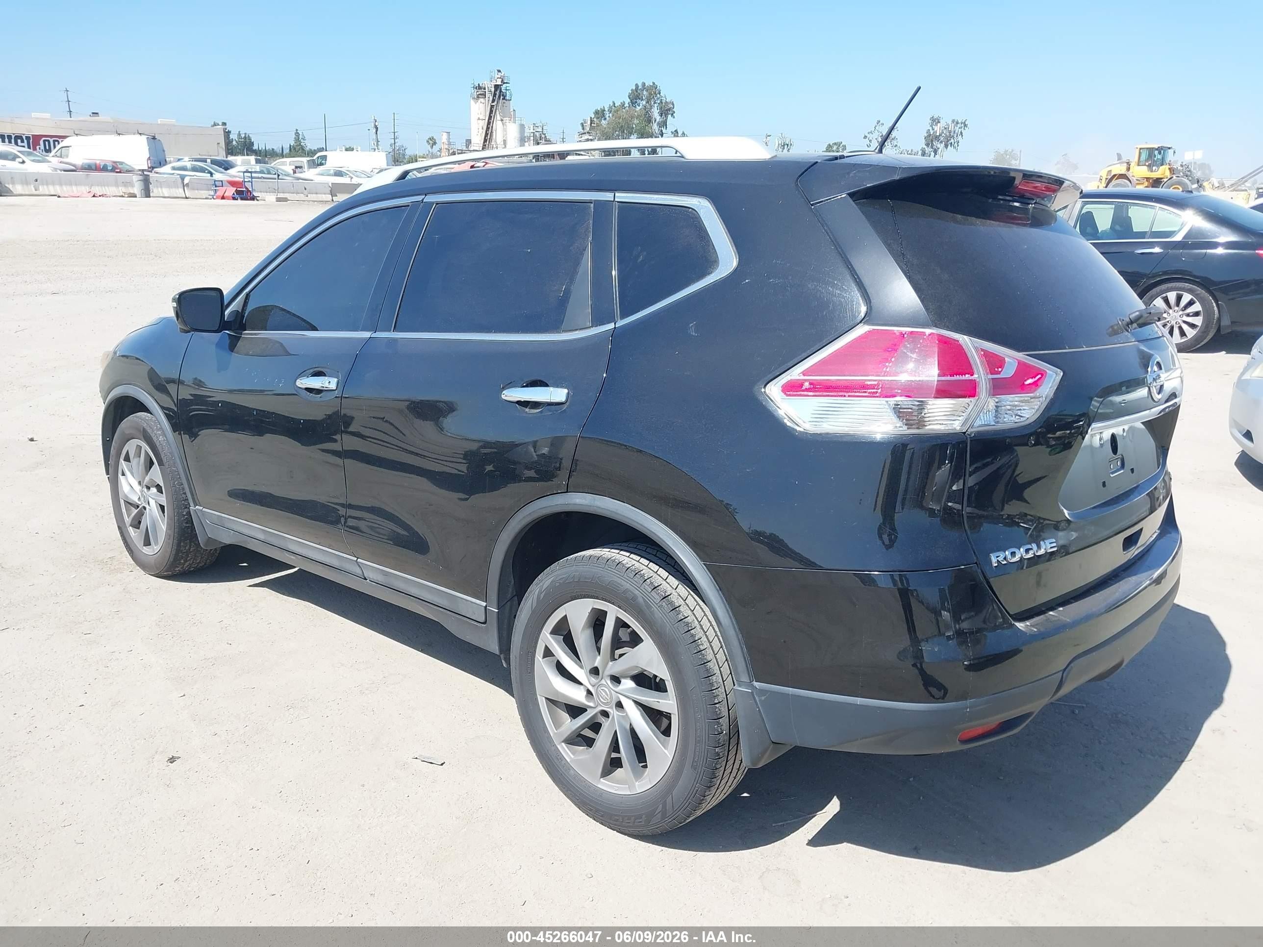 2015 Nissan Rogue Sl Black vin: 5N1AT2MTXFC850944