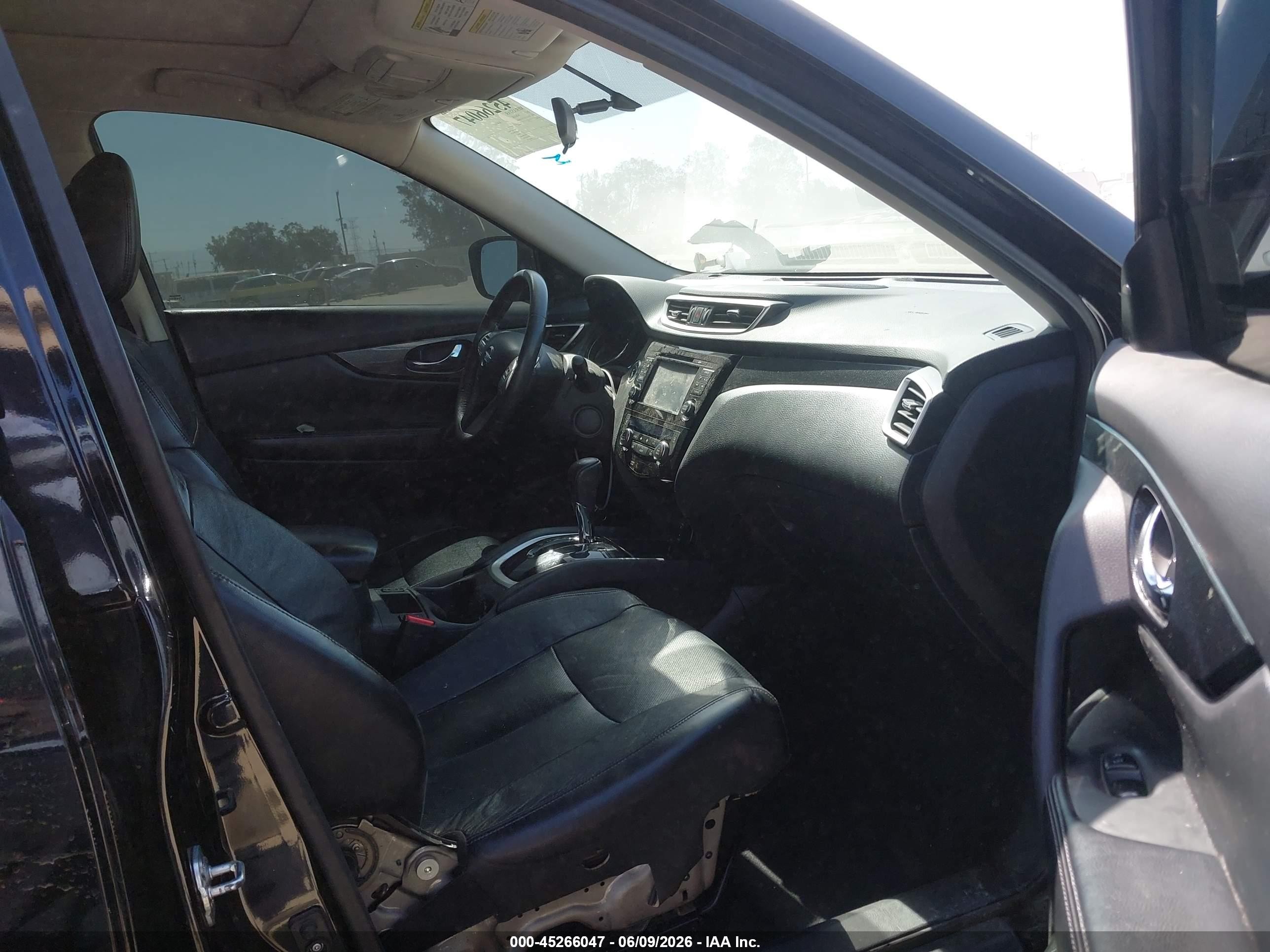 2015 Nissan Rogue Sl Black vin: 5N1AT2MTXFC850944