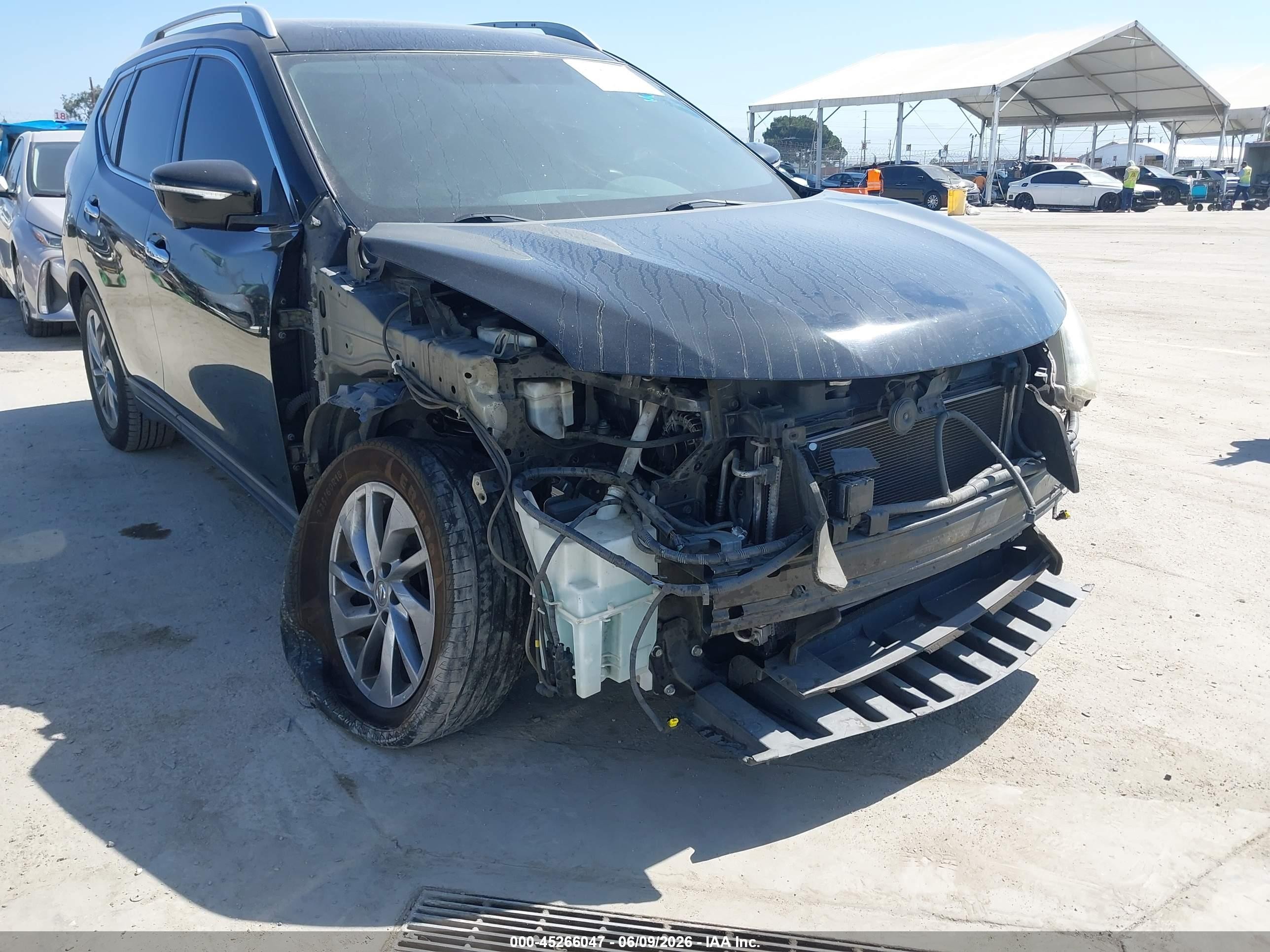 2015 Nissan Rogue Sl Black vin: 5N1AT2MTXFC850944