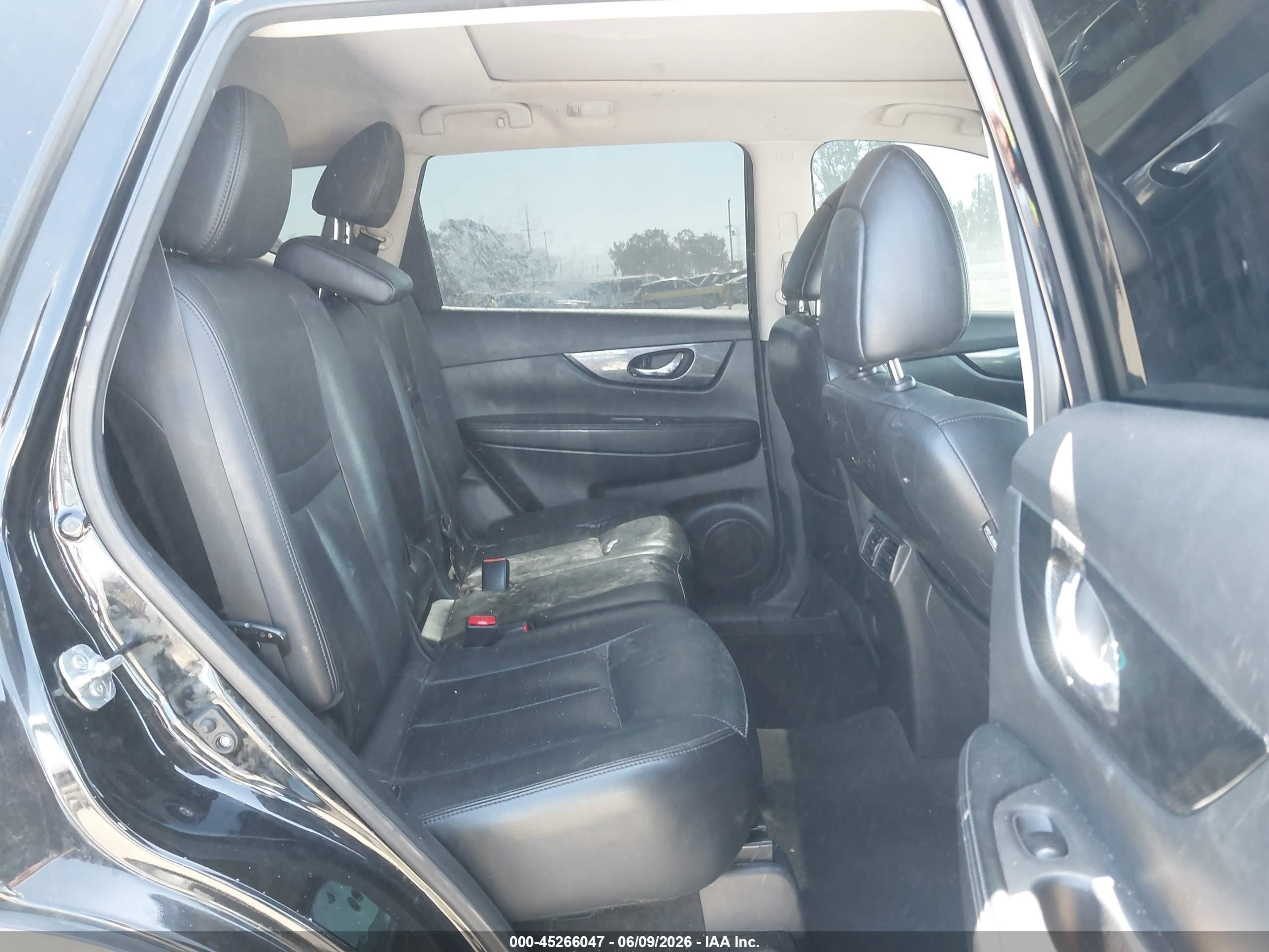 2015 Nissan Rogue Sl Black vin: 5N1AT2MTXFC850944