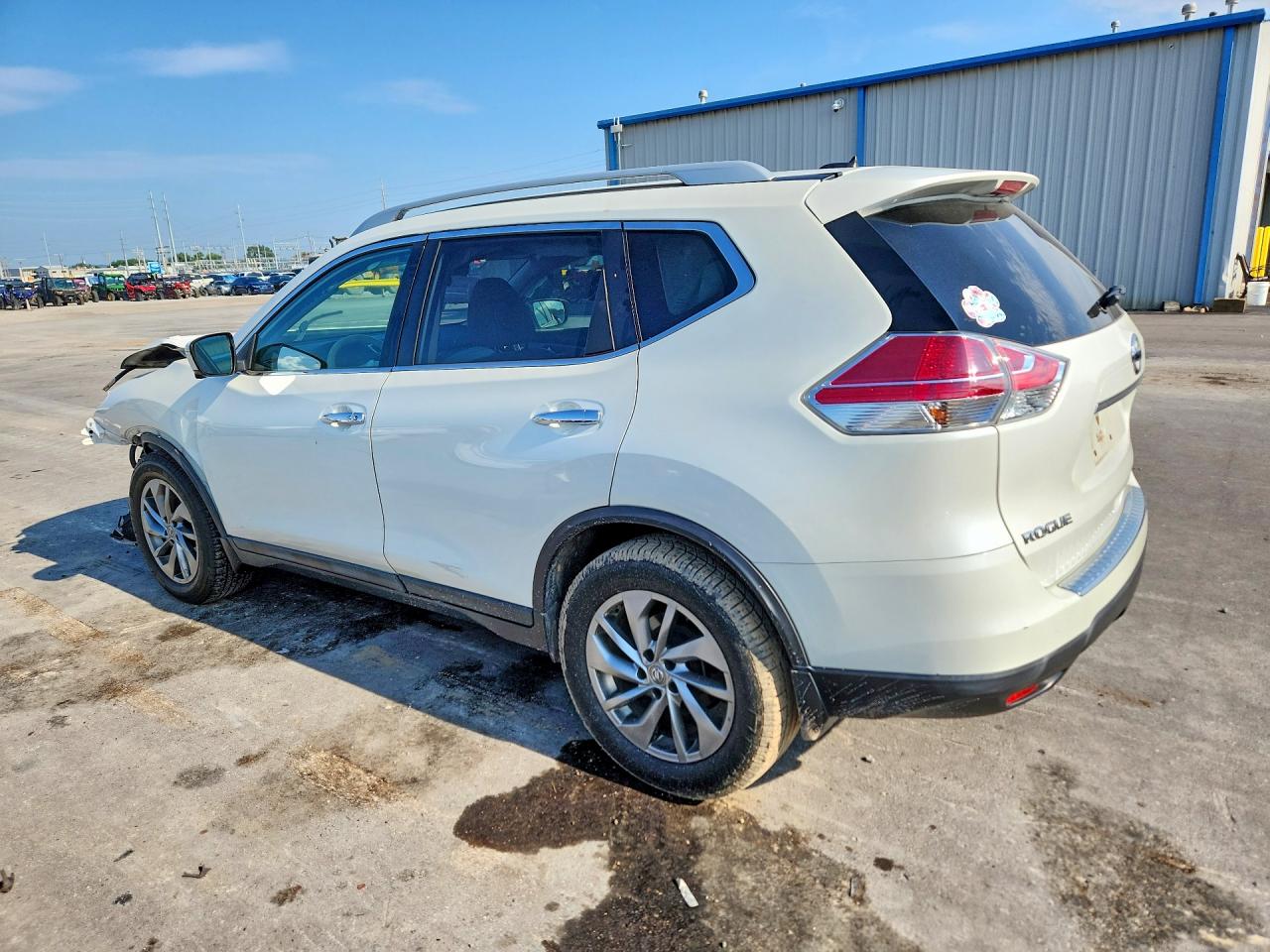 2015 Nissan Rogue Sl White vin: 5N1AT2MTXFC860261
