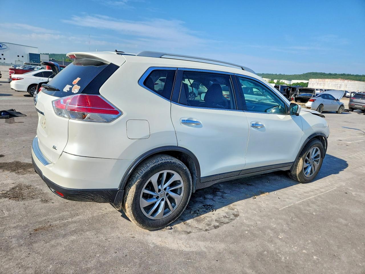 2015 Nissan Rogue Sl White vin: 5N1AT2MTXFC860261