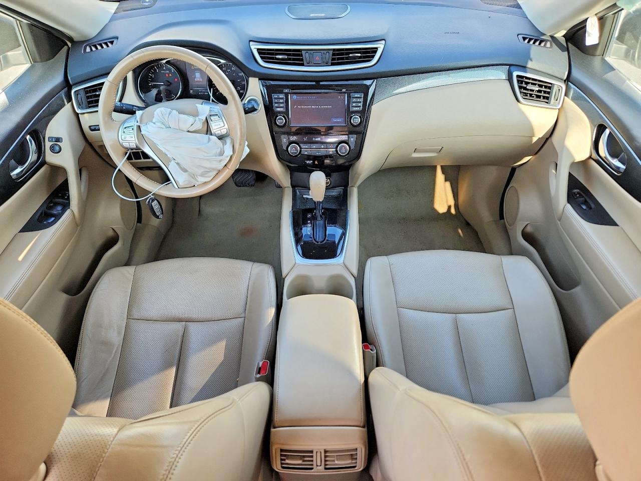 2015 Nissan Rogue Sl White vin: 5N1AT2MTXFC860261