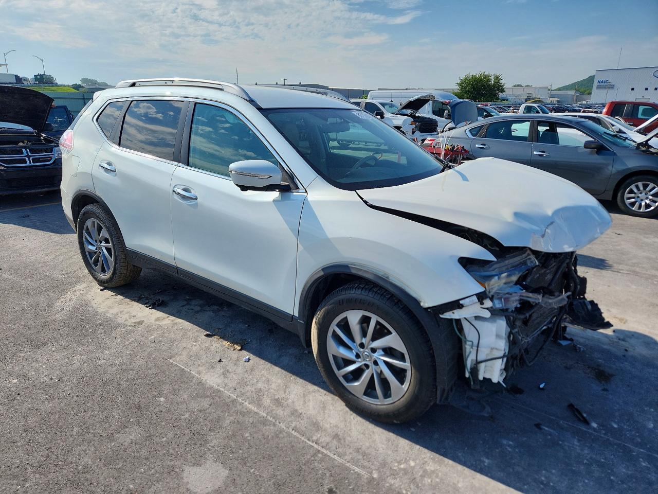 2015 Nissan Rogue Sl White vin: 5N1AT2MTXFC860261