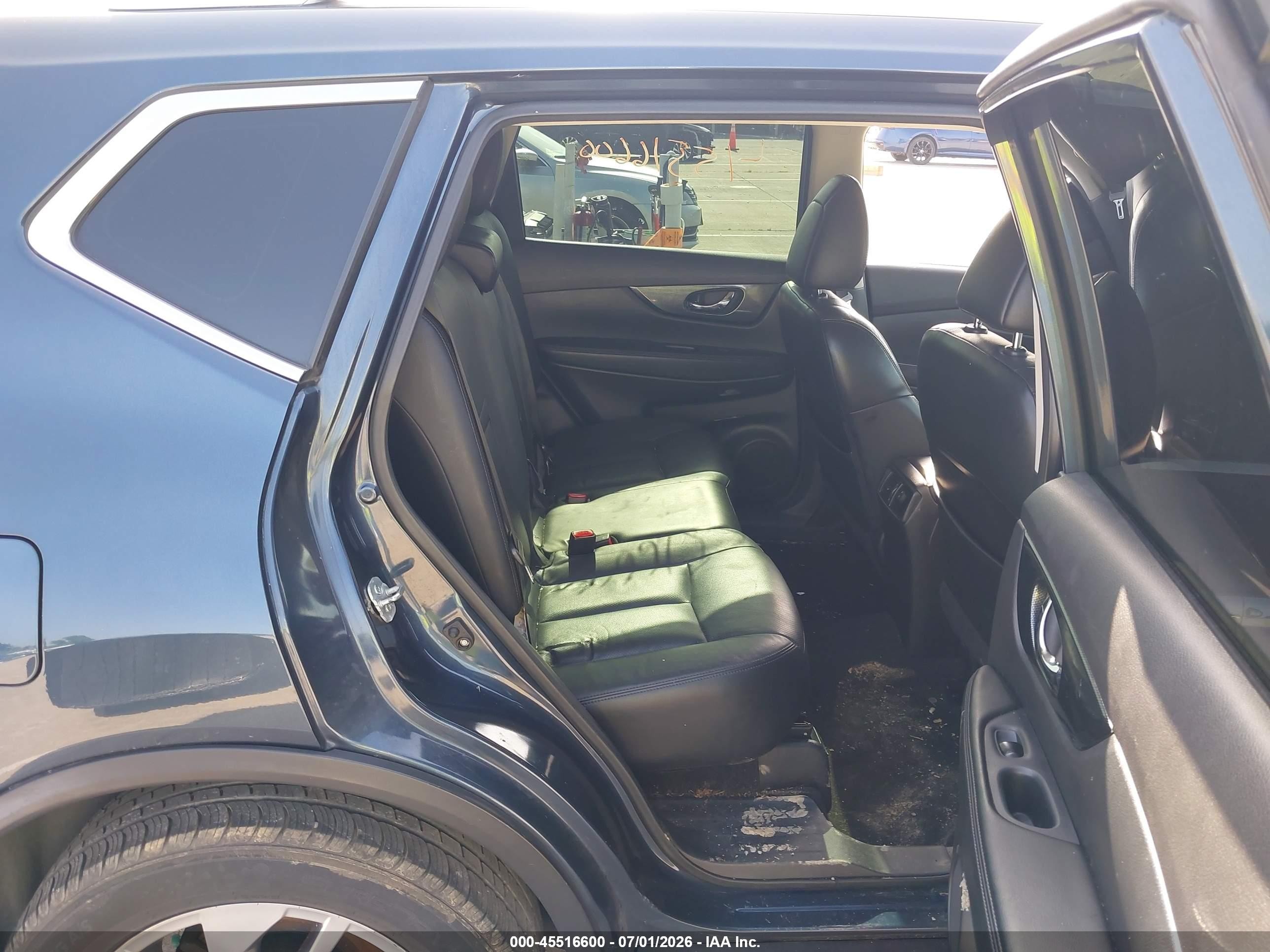 2015 Nissan Rogue Sl Синий vin: 5N1AT2MTXFC865492