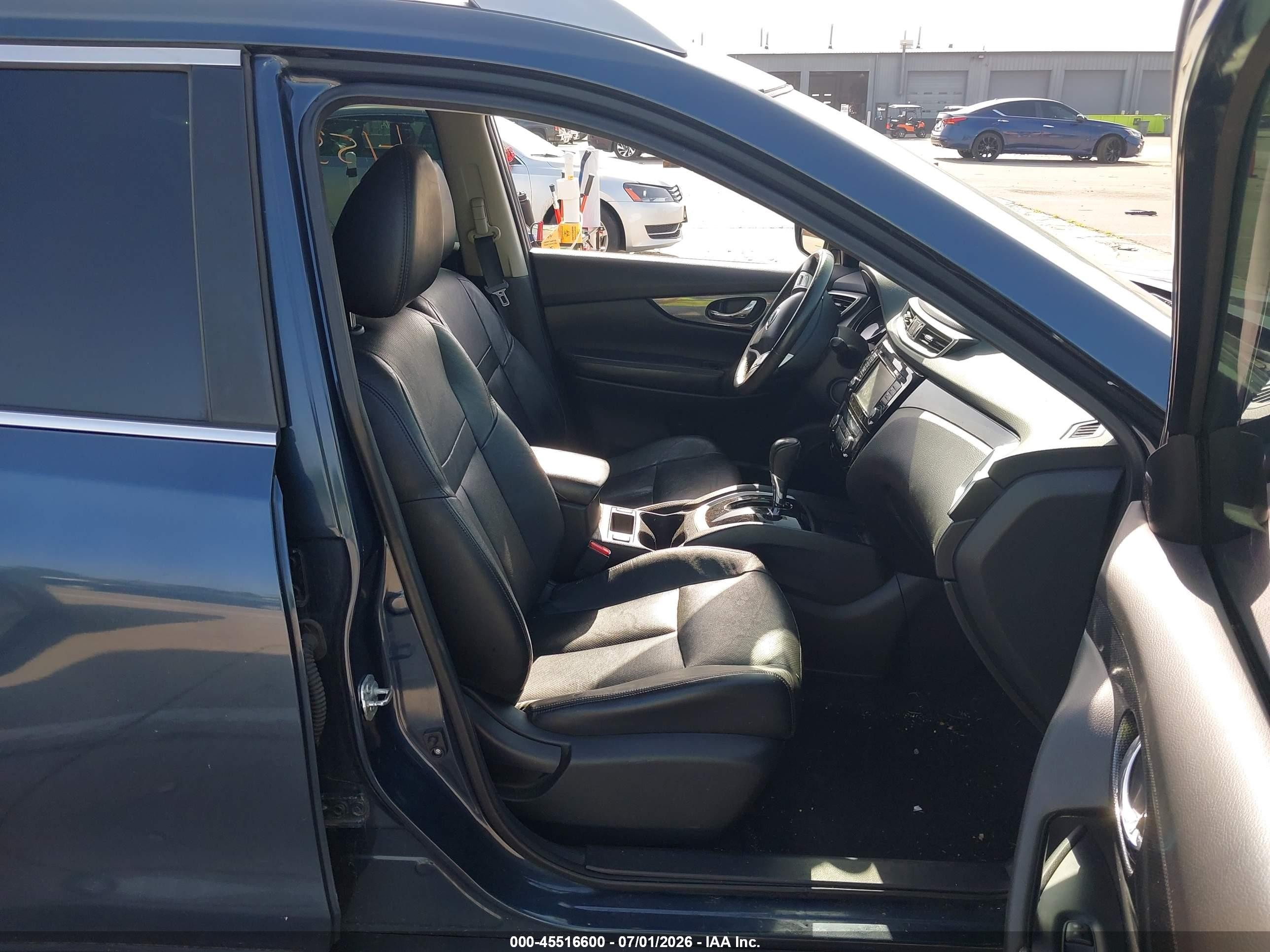 2015 Nissan Rogue Sl Синий vin: 5N1AT2MTXFC865492