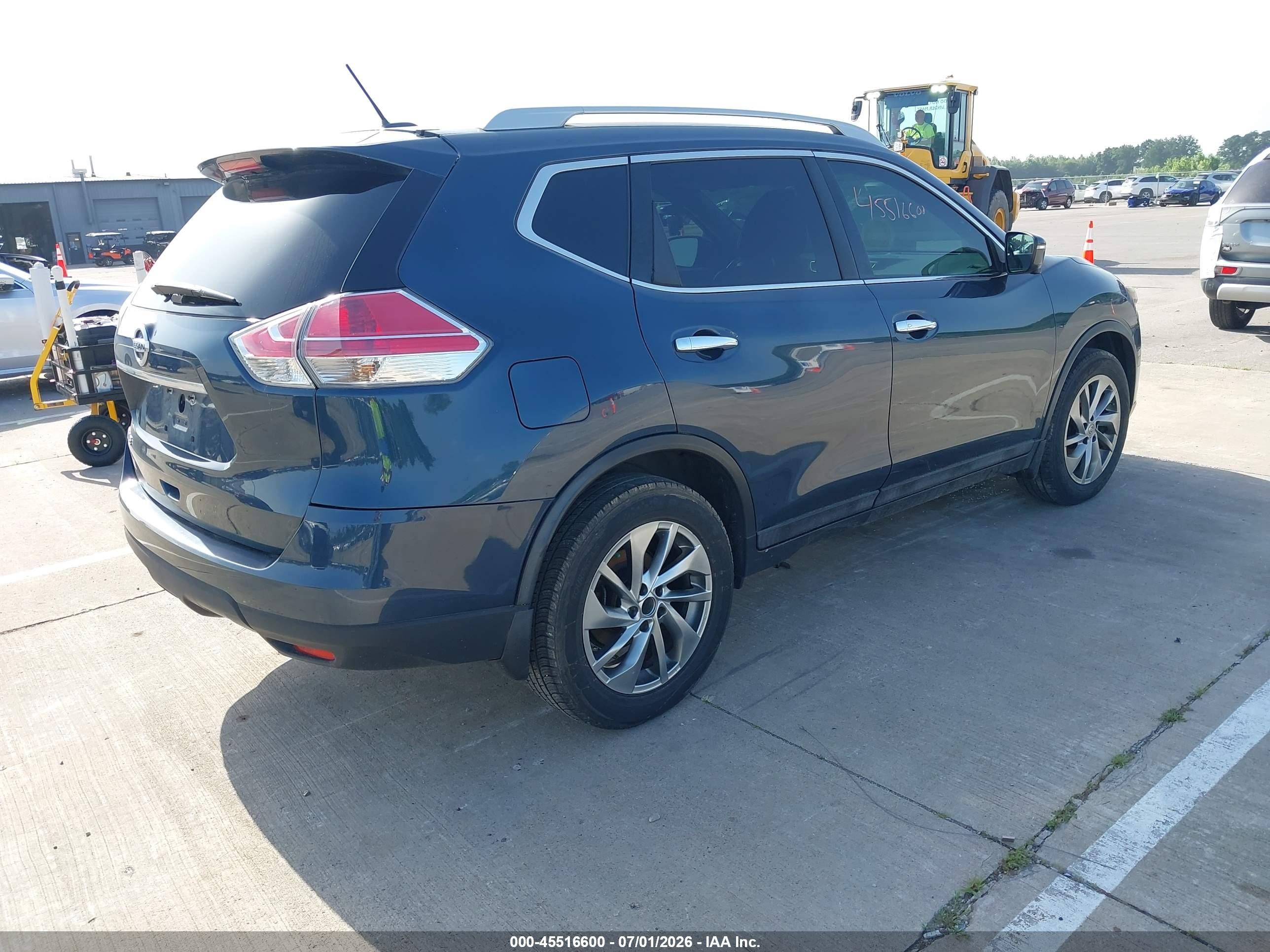 2015 Nissan Rogue Sl Синий vin: 5N1AT2MTXFC865492