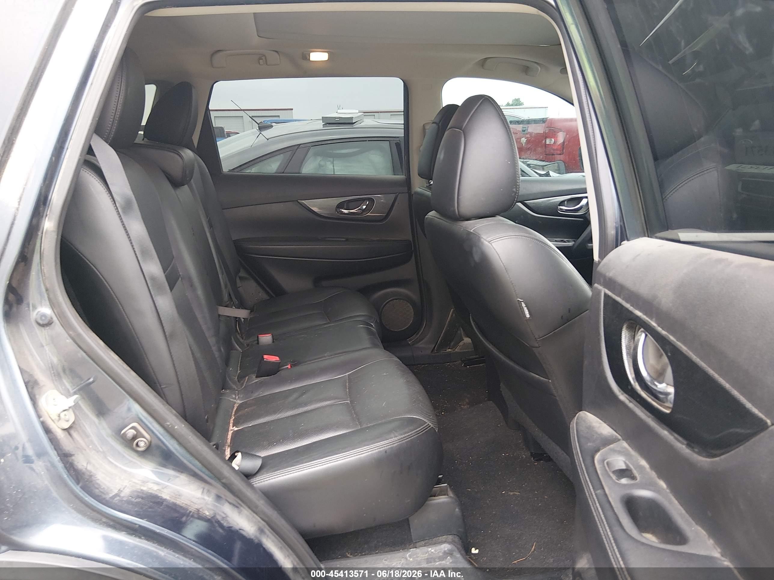 2015 Nissan Rogue Sl Blue vin: 5N1AT2MTXFC868215