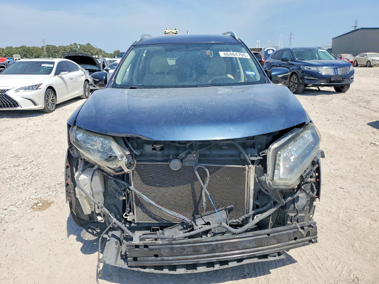 2015 Nissan Rogue Sl Blue vin: 5N1AT2MTXFC870790