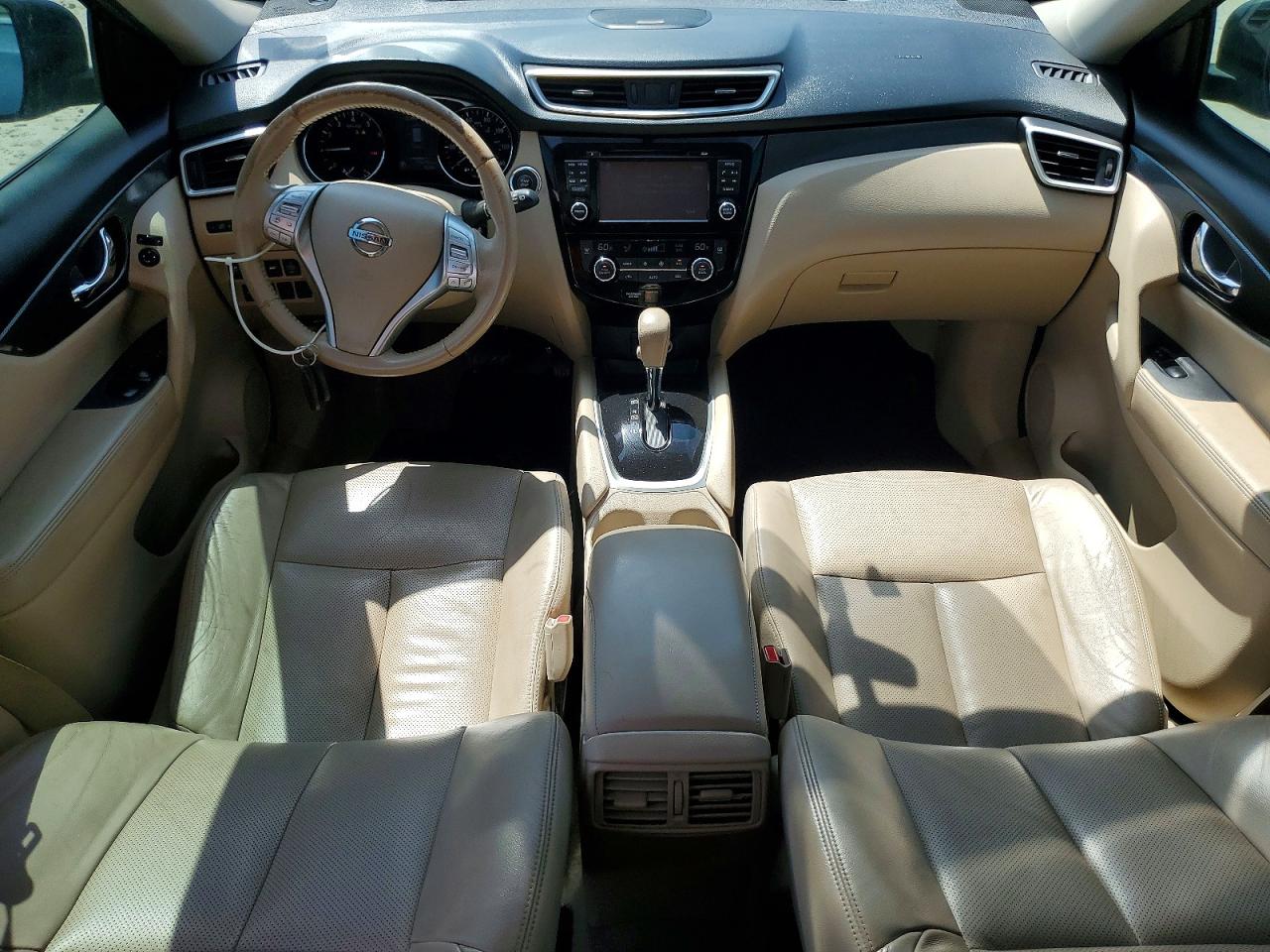 2015 Nissan Rogue Sl Blue vin: 5N1AT2MTXFC870790